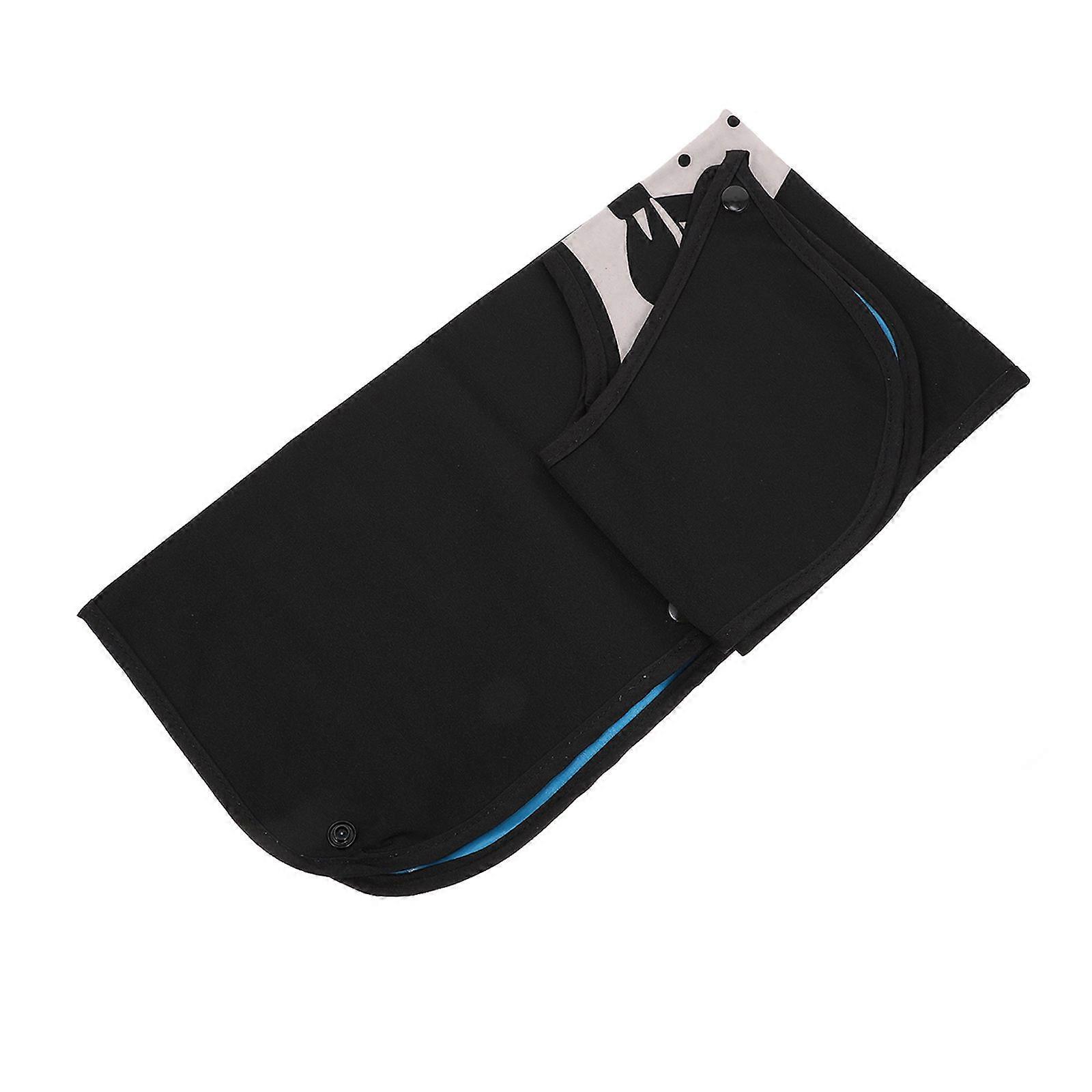 Waterproof Polyester Bib For Adults In Black Practical Design 68X35CM 1Pack