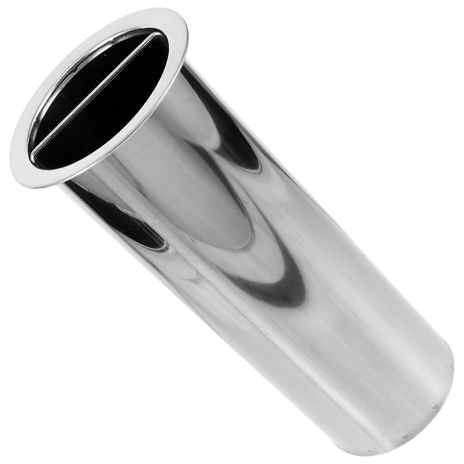 Stainless Steel Barbecue Skewer Holder for Grilling Parties with Handle and Storage Tube