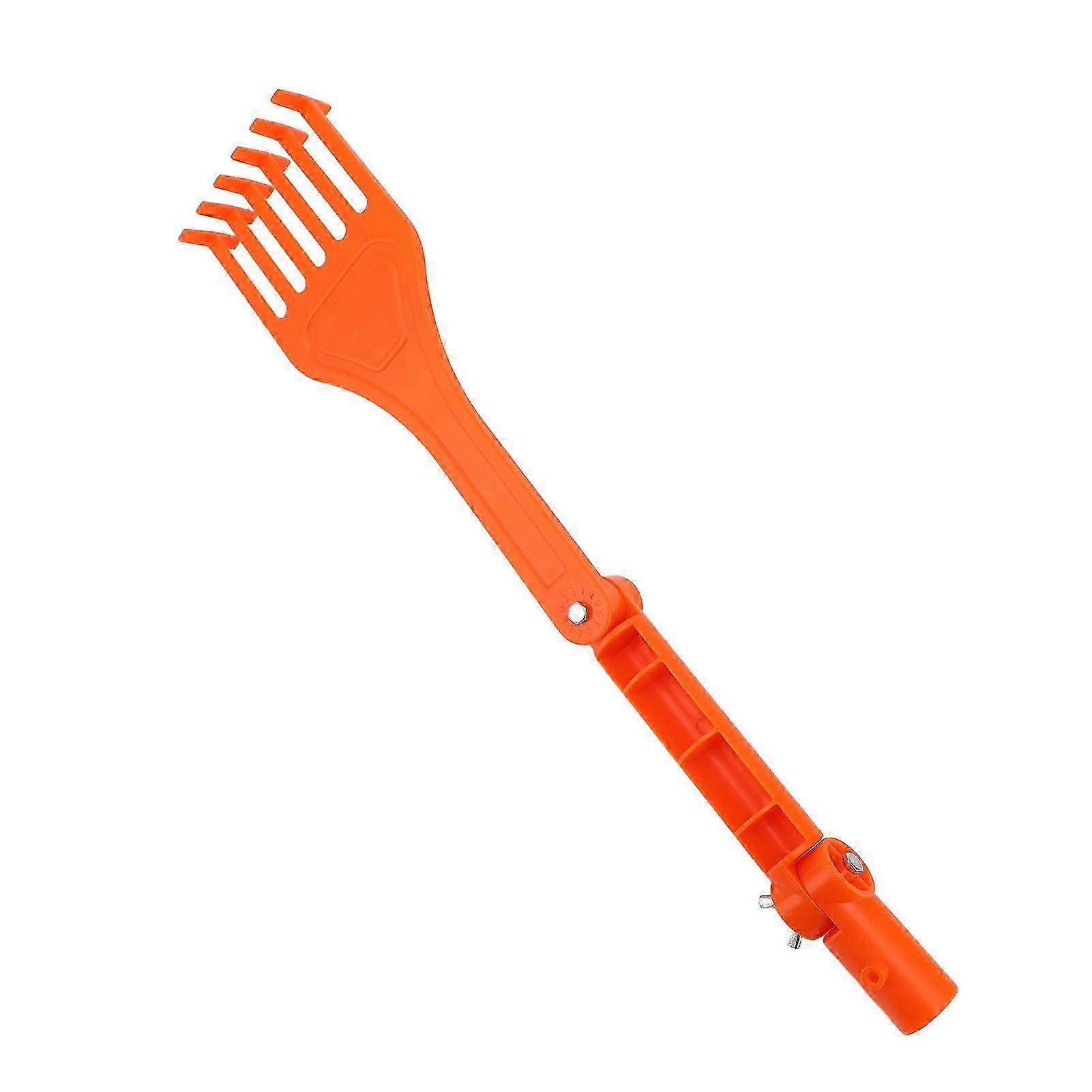 Mini Hand Rake with Rotatable Handle - ABS Small Leaves Rake for Lawn, Yard, Flower Bed, Grass, Shrub & Gutter Cleaning