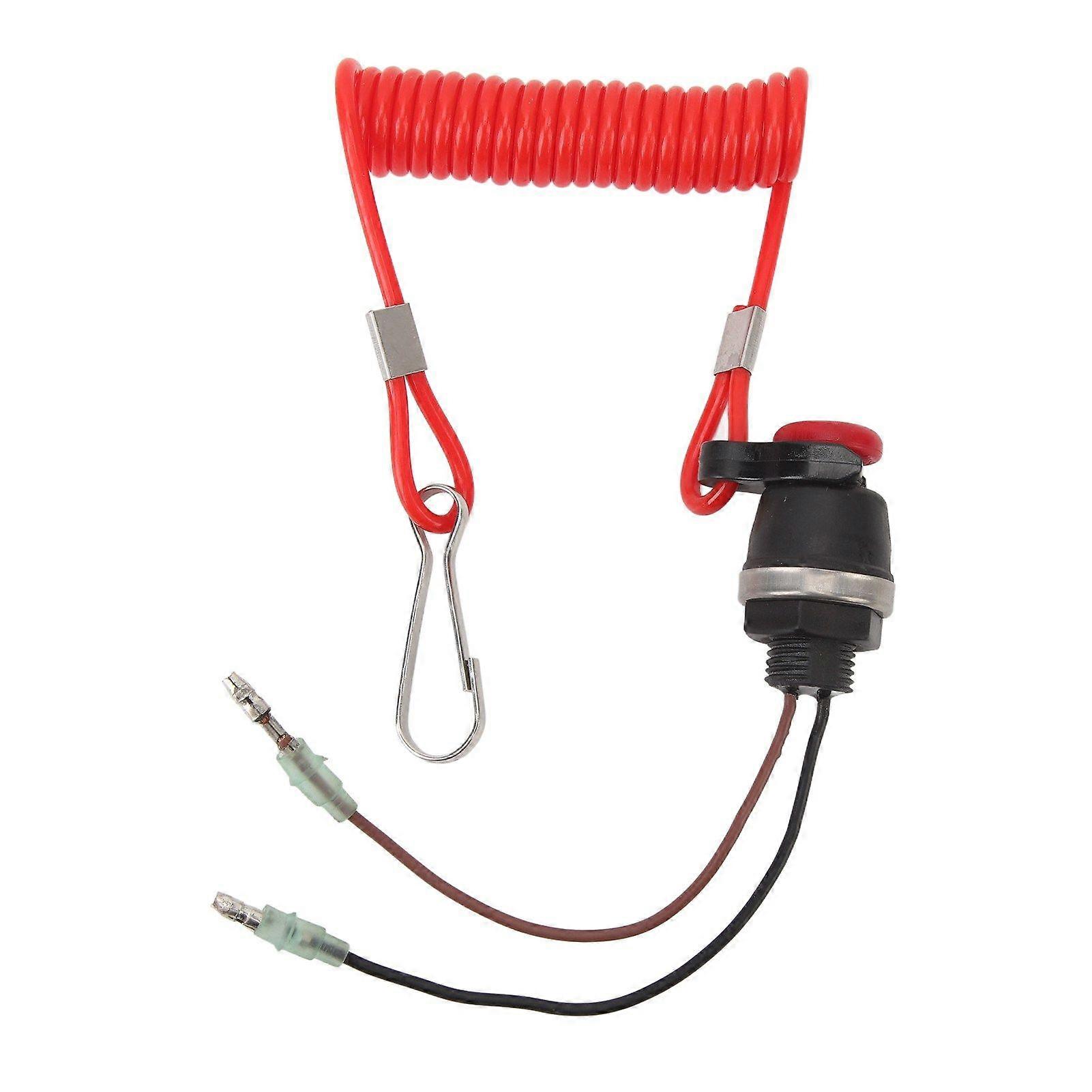 Extendable emergency stop lanyard for marine outboard engine 688 82575