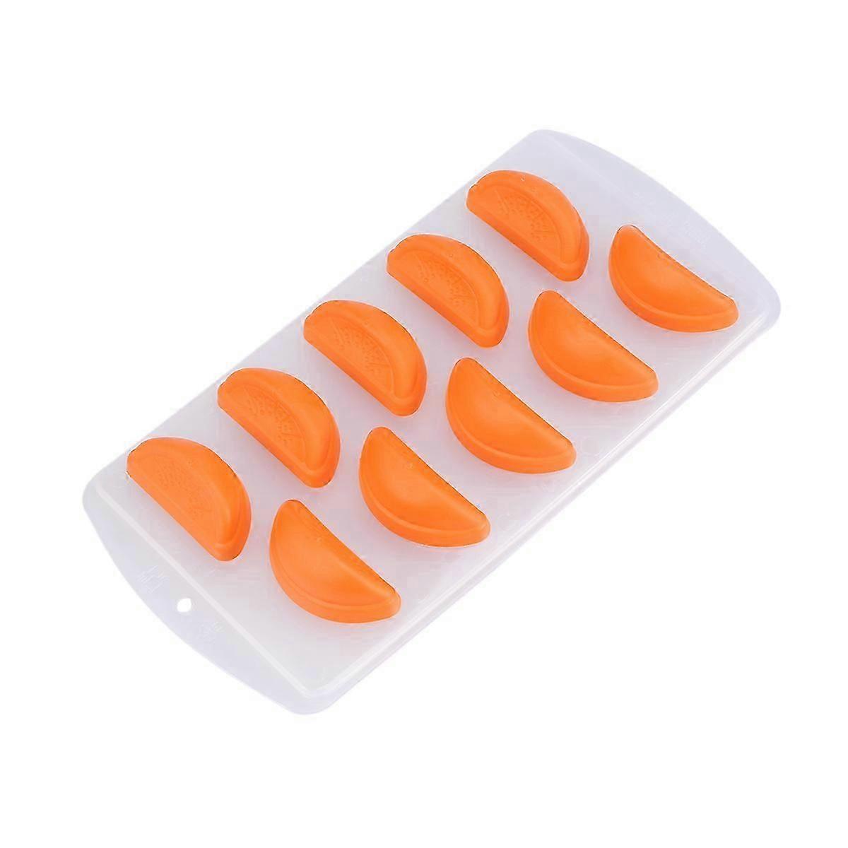 Cute Ice Molds Orange Shape Ice-Making Box For Kitchen 4Pcs
