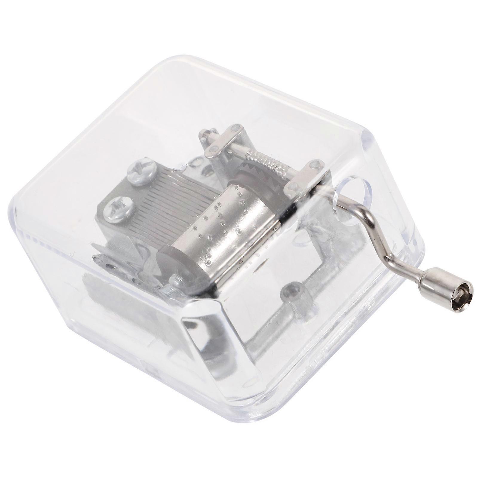 Transparent DIY Musical Box for Adults with Beautiful Sound Quality and Smooth Plastic Surface 4.5 Inches