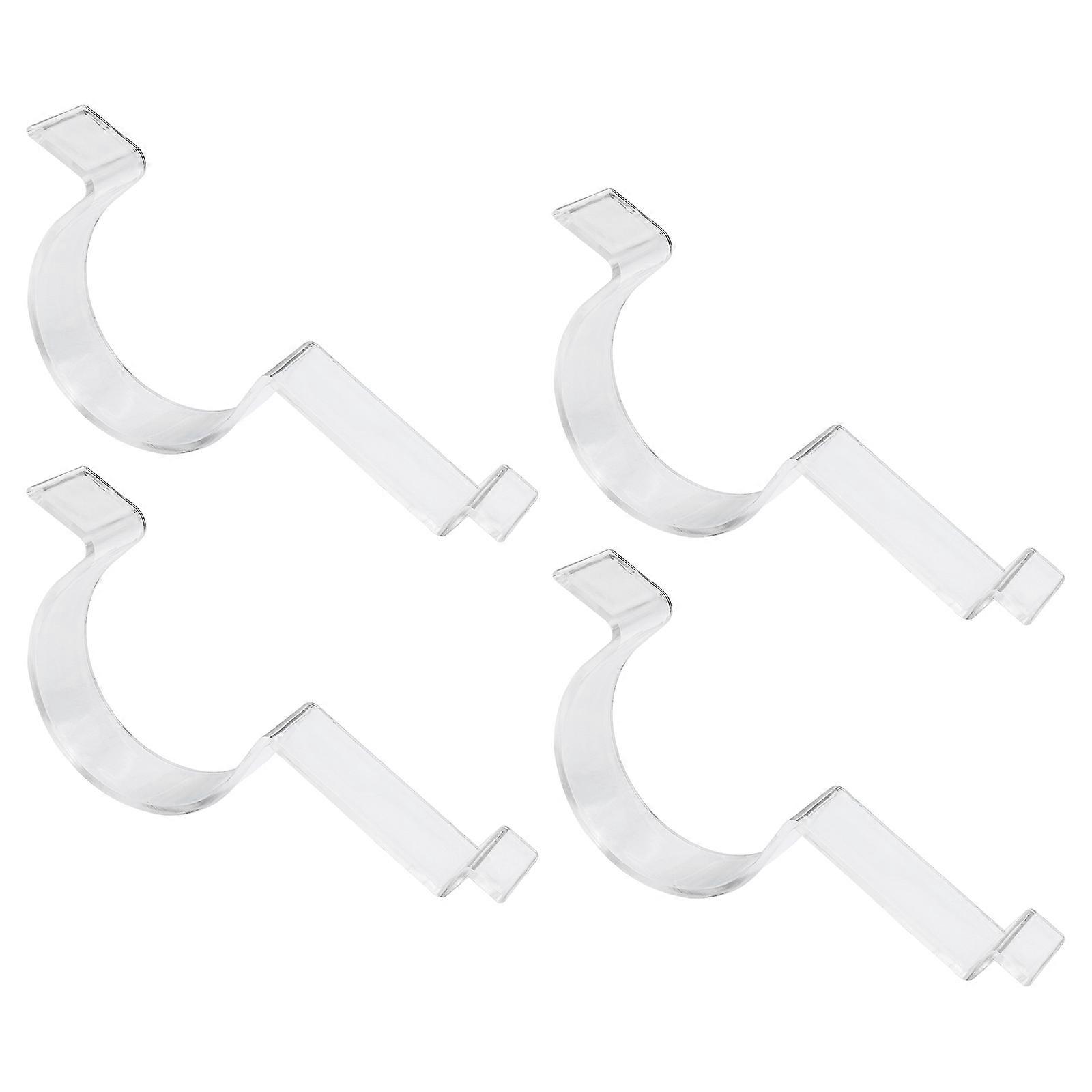 Creative Belt Display Stands Acrylic 4Pcs Transparent for Shop with Buckle Organizer 9.8x5.9 Inches