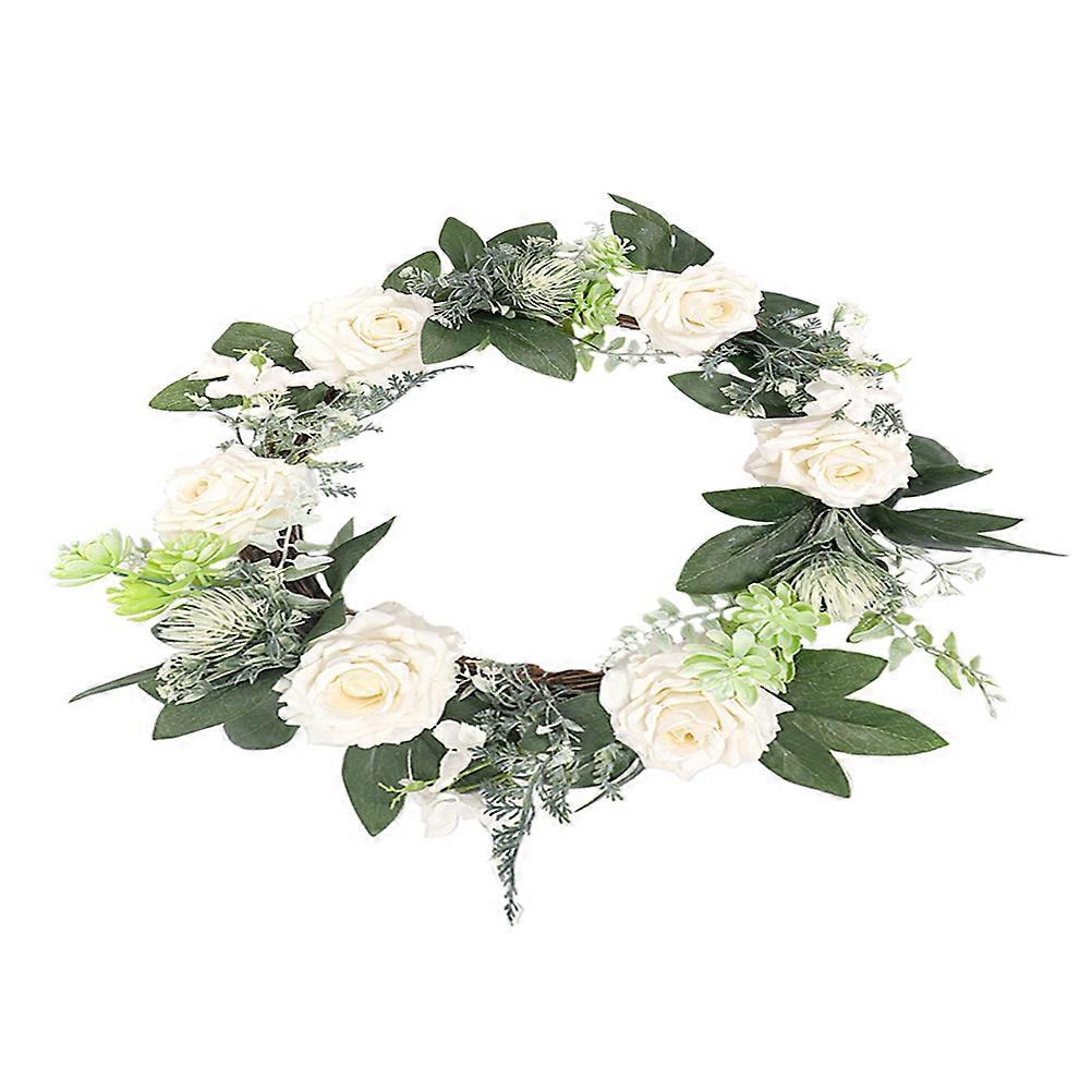Small Spring Wreath, Create Fresh Ambience for Home and Events, Realistic Plant Look