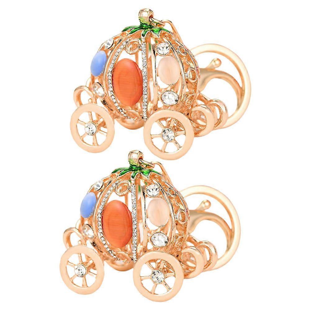 Stylish Halloween Key Holder Featuring Durable Pumpkin Cart Design