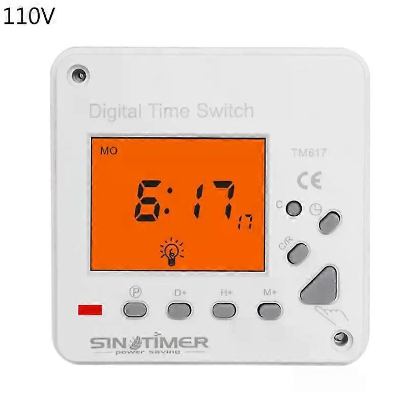 110V/220V AC Super Large LCD Display 7 Days Weekly Digital Timer Electronic Light Switch with Backlight and Cover
