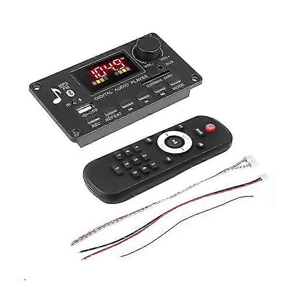 Color Screen Mp3 Player Decoder Board 2x40w Amplifier Call Recording Bt Car Fm Radio Module Support