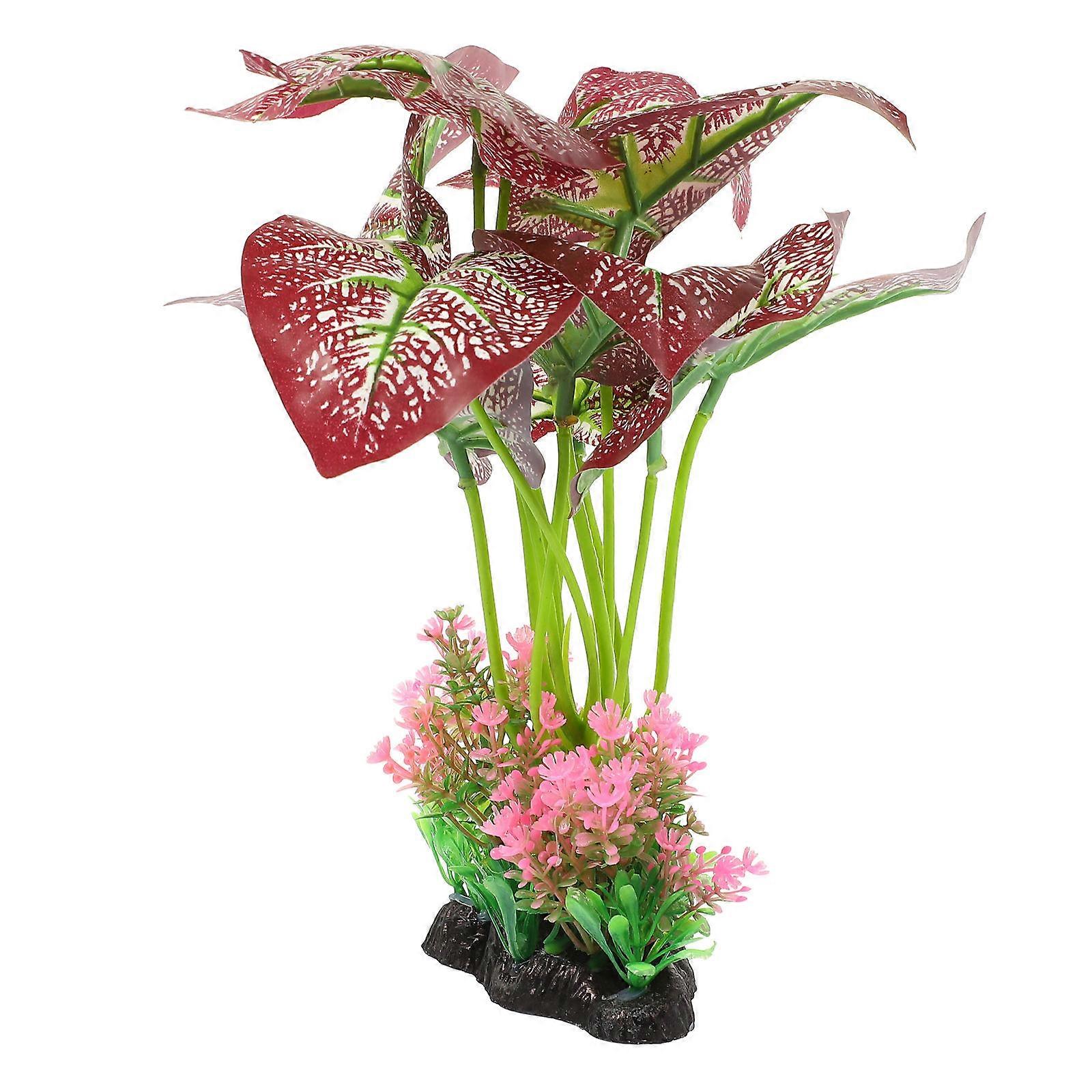 Aquarium Plant Artificial Fish Tank Water Plant Simulation Plastic Adornment 1 Set