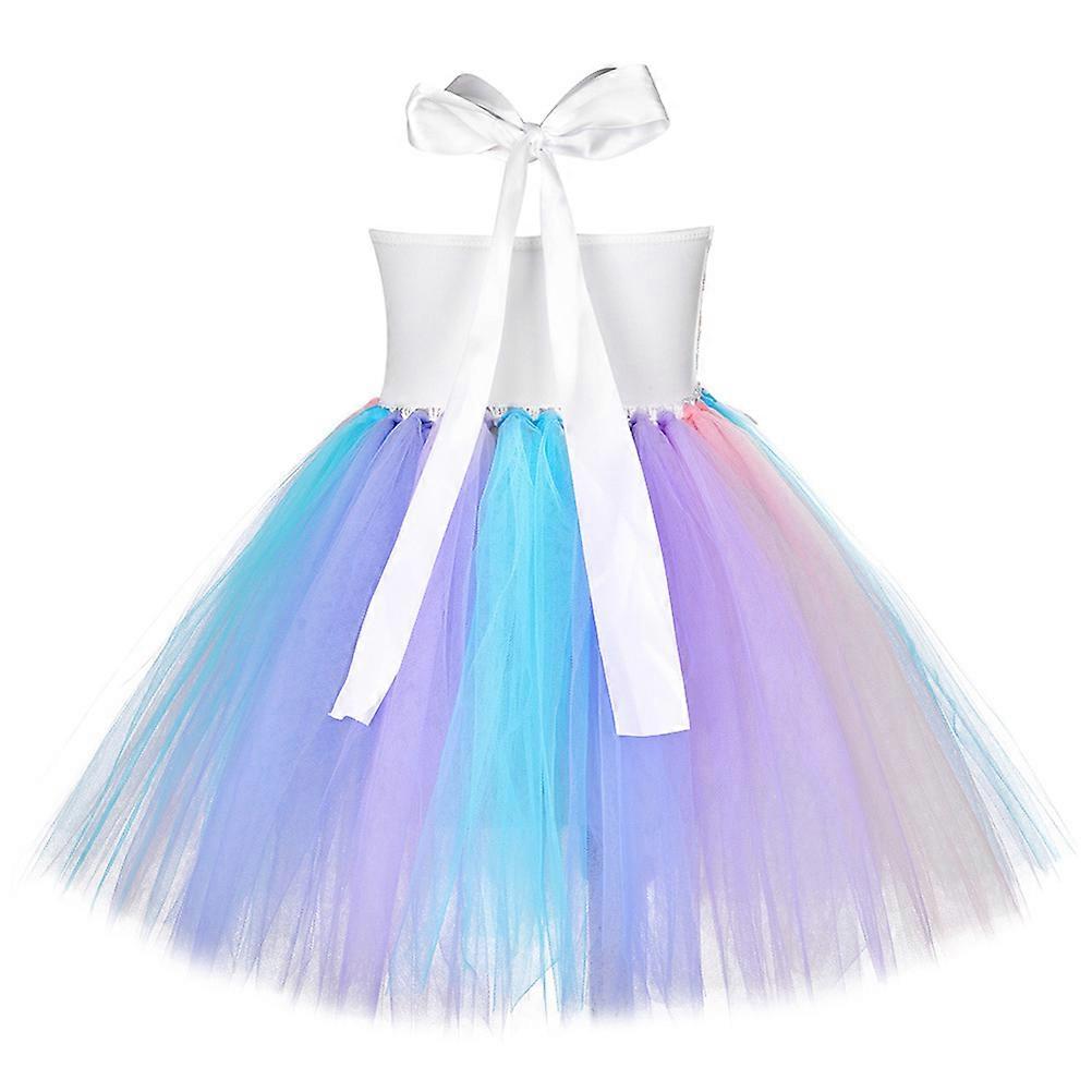 Chic Little Mermaid Tutu Dress Set For Girls A Great Choice For Birthday Party And Photography In Light Blue Color 1Pcs