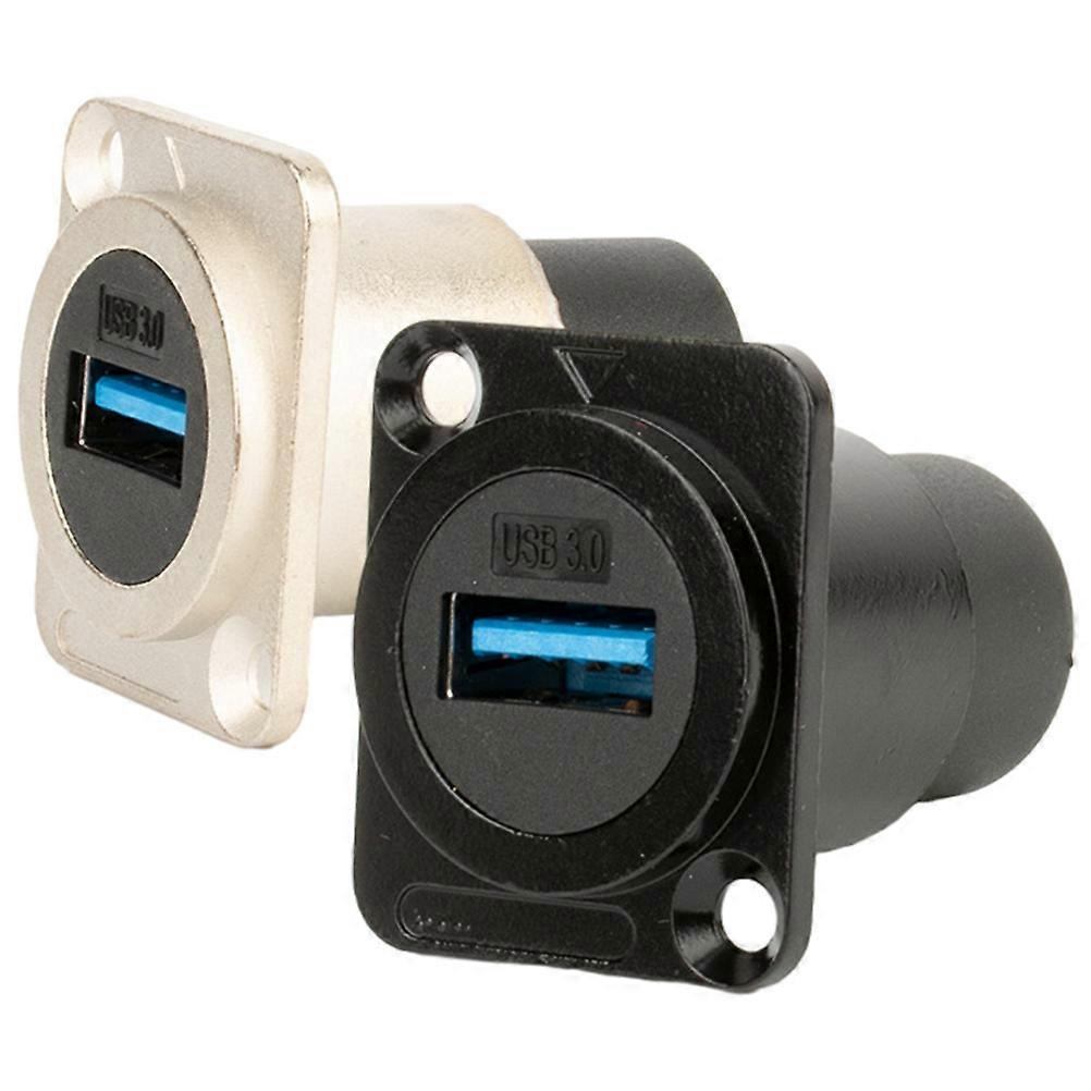 2pcs USB 3.0 Replacement Coupler Adapter Panel Mount Female Extension