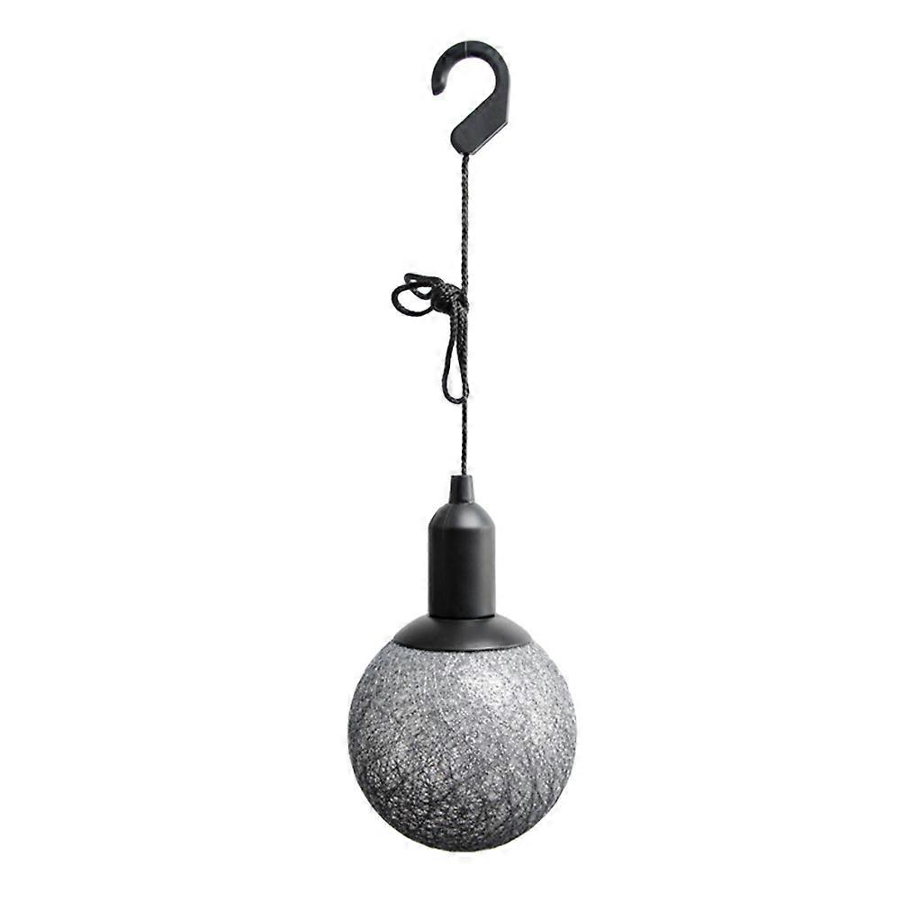 Chandelier Night Light LED Light Cotton Ball Drawstring Beautiful Stylish Durable without Battery for Home (Grey)