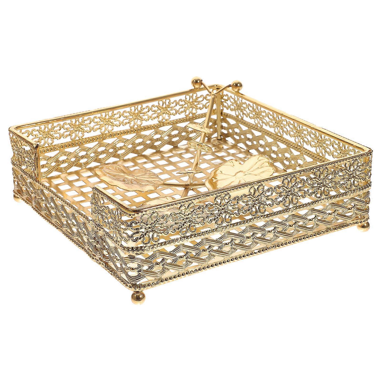 Iron Napkin Holder Table Tissue Dispenser European Style Napkin Stand for Table