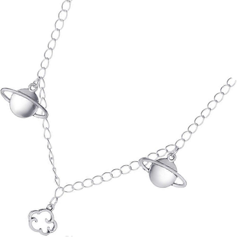 Stylish Alloy Planet Necklace for Women with Delicate Design and Silver Color 0.25 Inch Wide