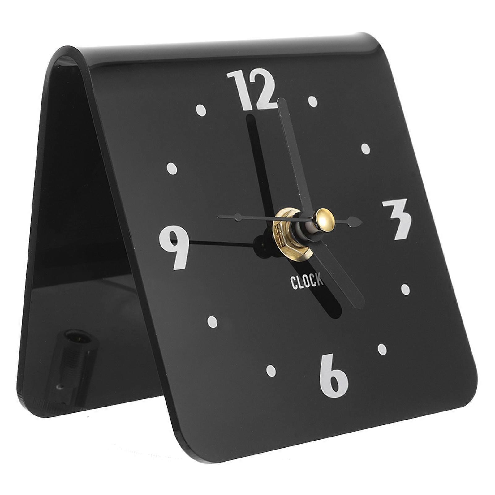 Modern Acrylic Silent Battery Table Clock for Home & Office – Non Ticking Timer with Accurate Timekeeping and User Friendly Design for Bedroom,
