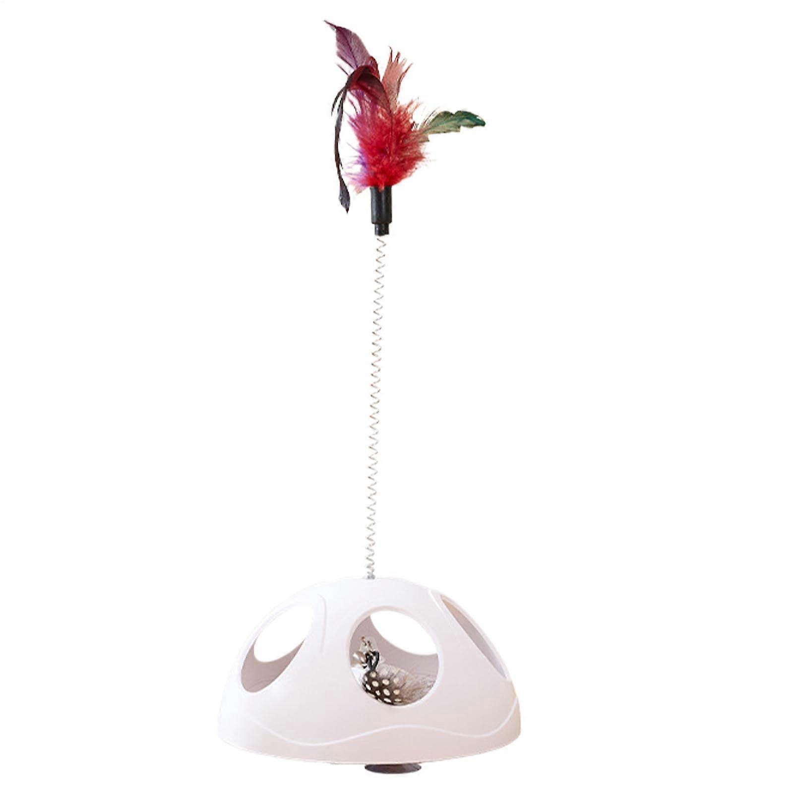 Cat Wand Toy With Suction Cup Feather Teaser For Cats And Kittens, Training, Hunting Games, Window Perch