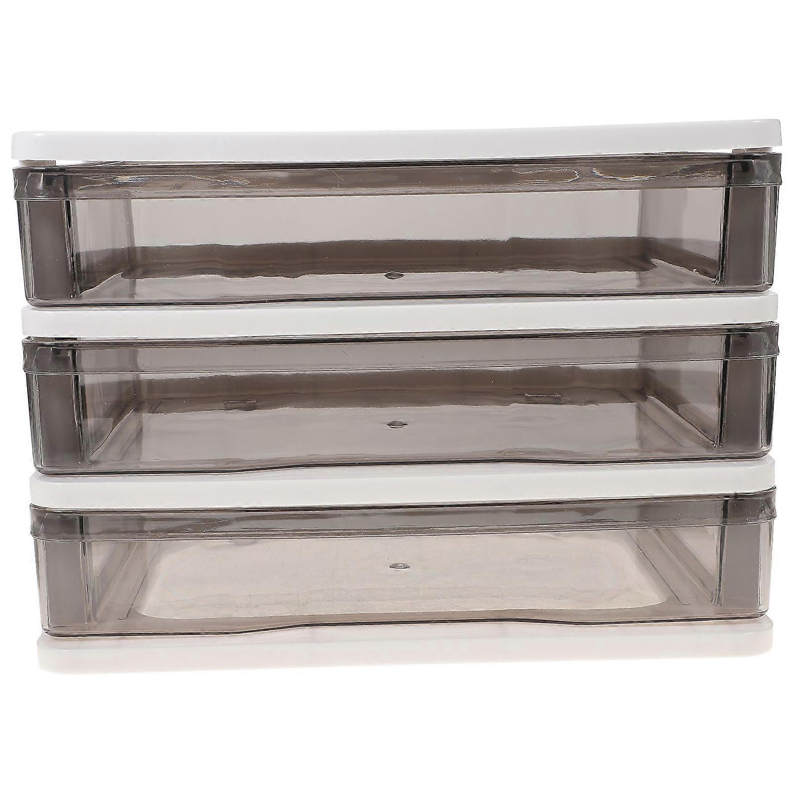 White Makeup Storage Box for Cosmetics and Sundries with Drawers Perfect for Desktop Storage