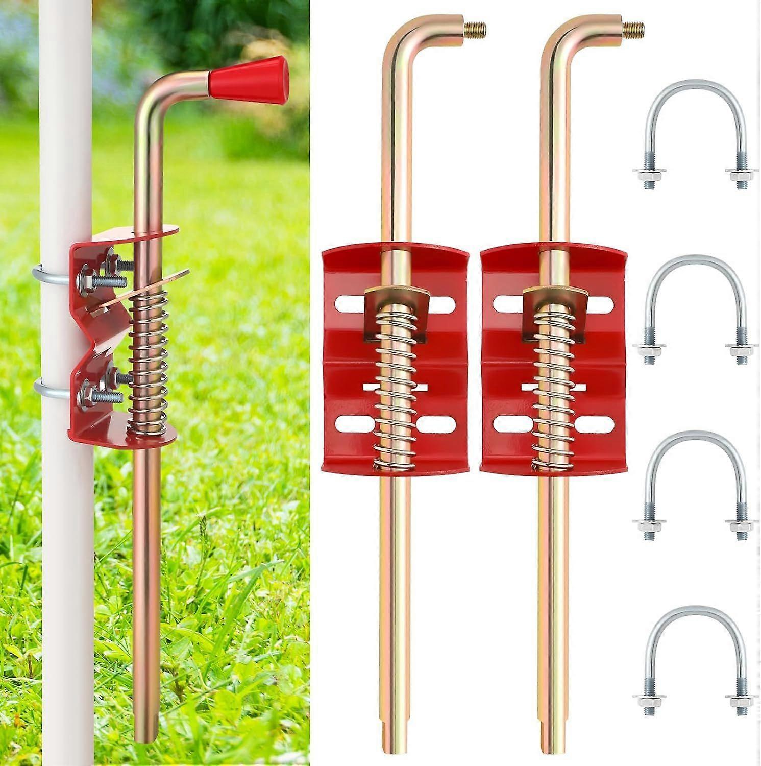 2 Pack 18 Inch Farm Gate Latch Farm Gate Anchor Cane Bolt Livestock Fence Gate