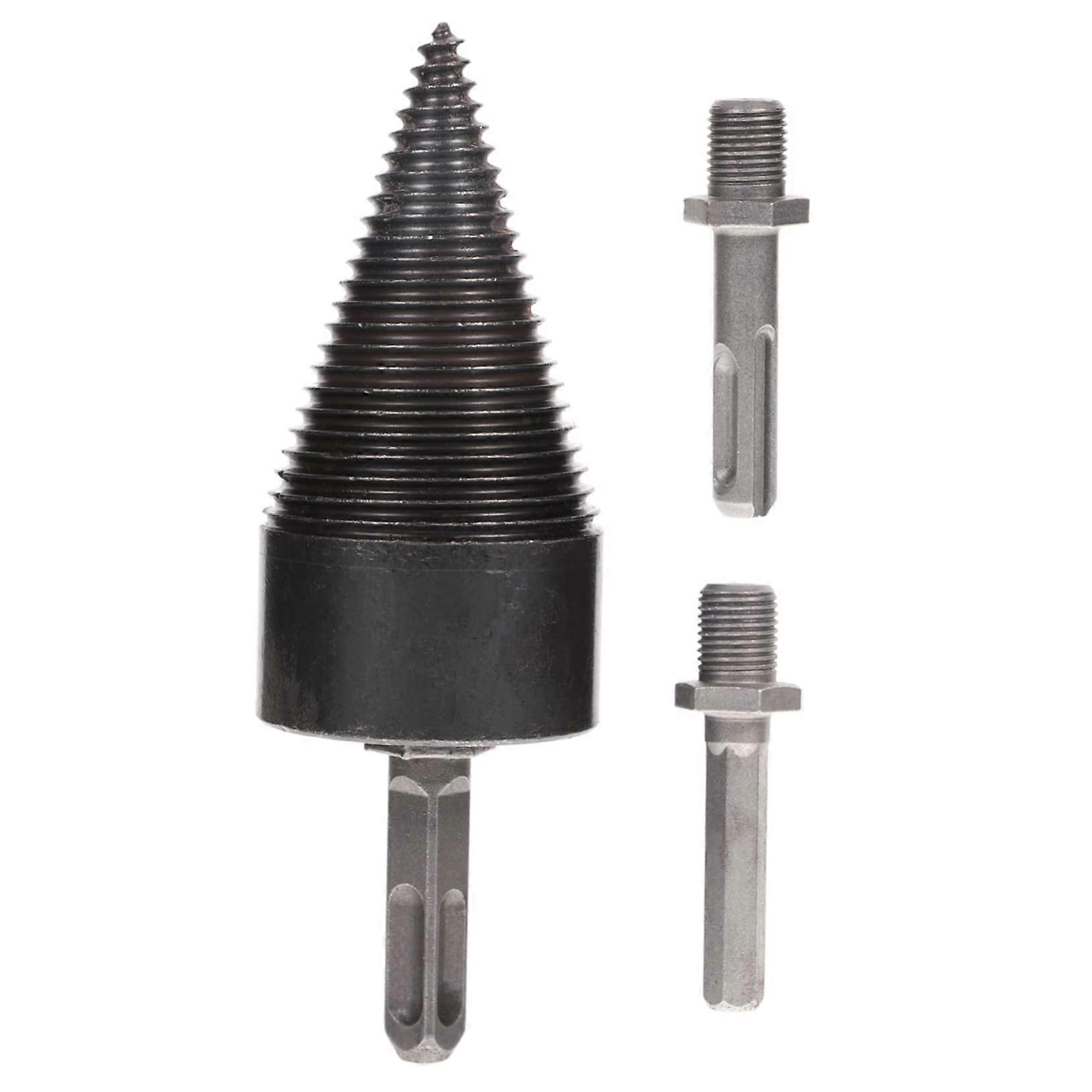 1 set drill cone wood splitter with interchangeable handles for walnut and nut trees