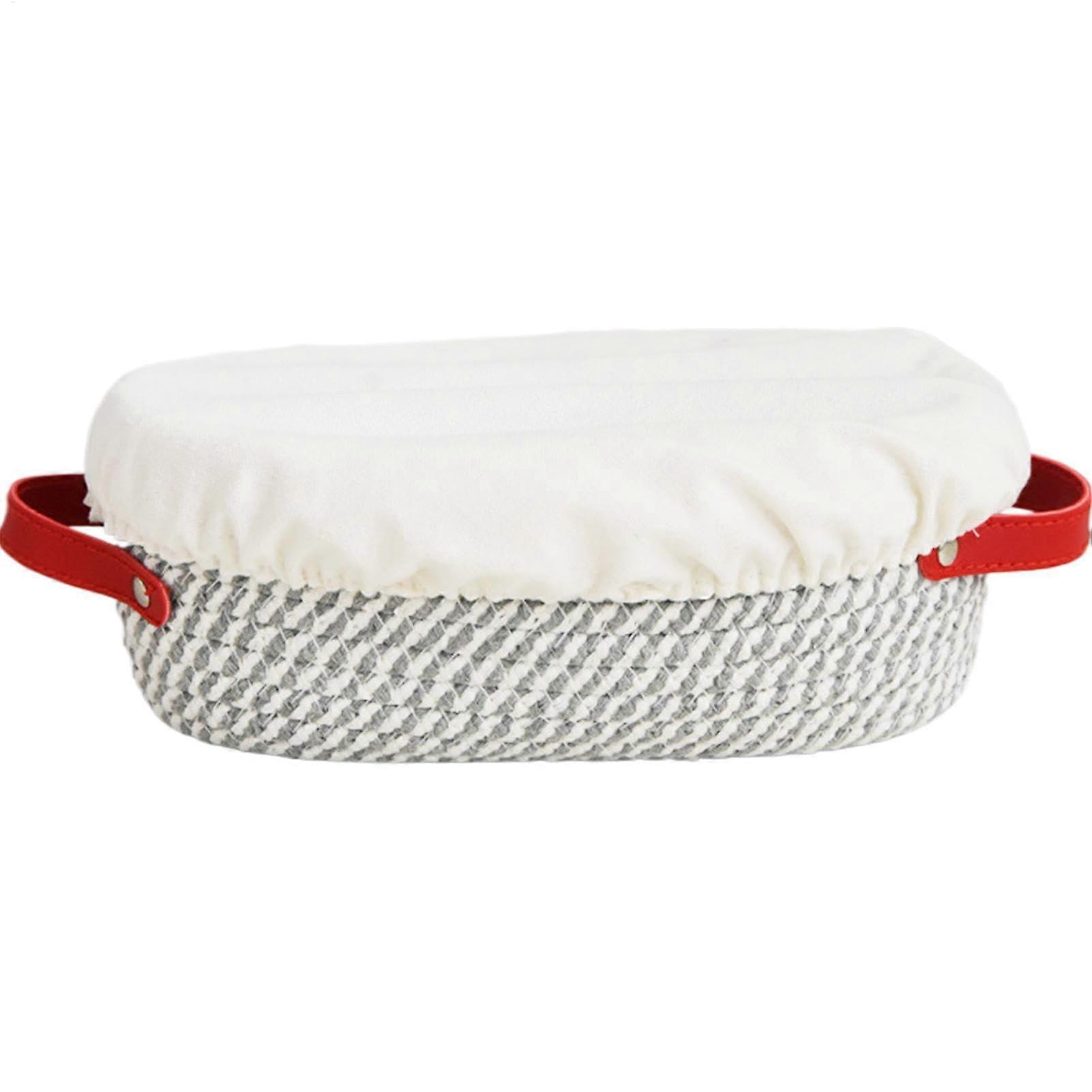 Sourdough Proofing Basket Set of 2 Oval and Round with Liner and Fabric Cover for Bread Baking