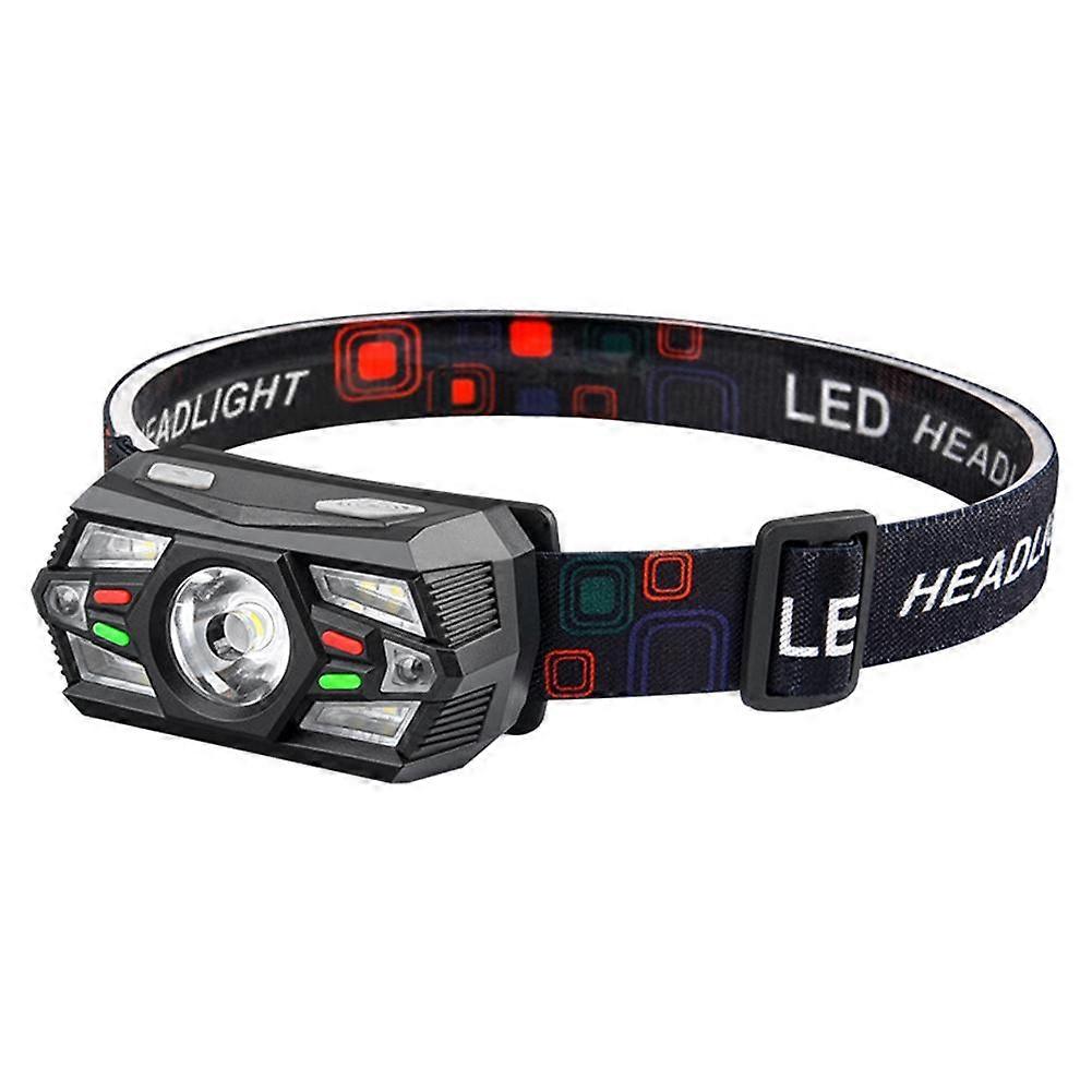 Gesture Sensing Headlamp Rechargeable Motion Sensor Light Hands-Free Control Multi-Mode Waterproof for Outdoor Camping Hiking