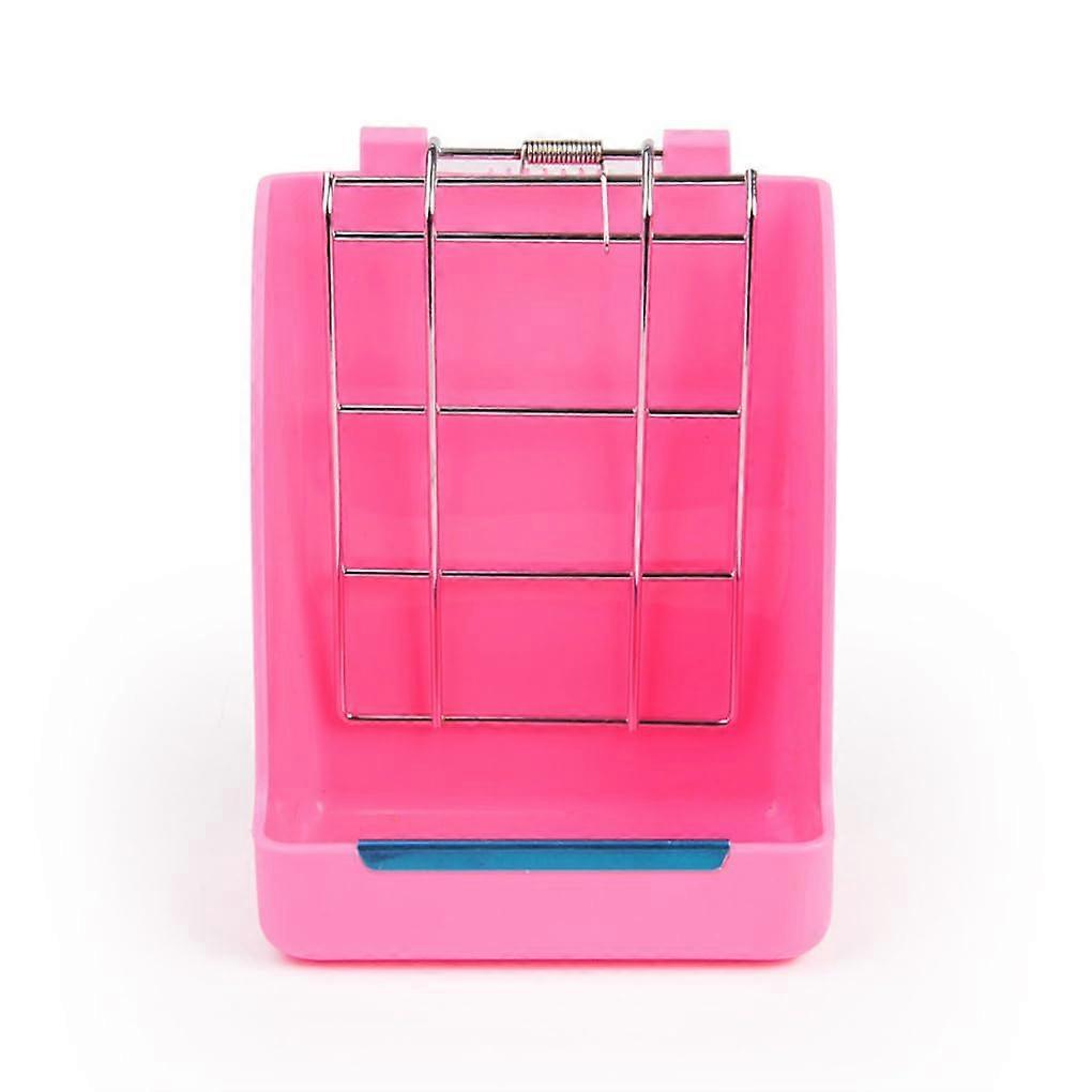 Hay Feeder Food Rack Feeding Holder Spacesaving Stable Structure Fine Workmanship Washable Multipurpose Bowl Stand, Pink