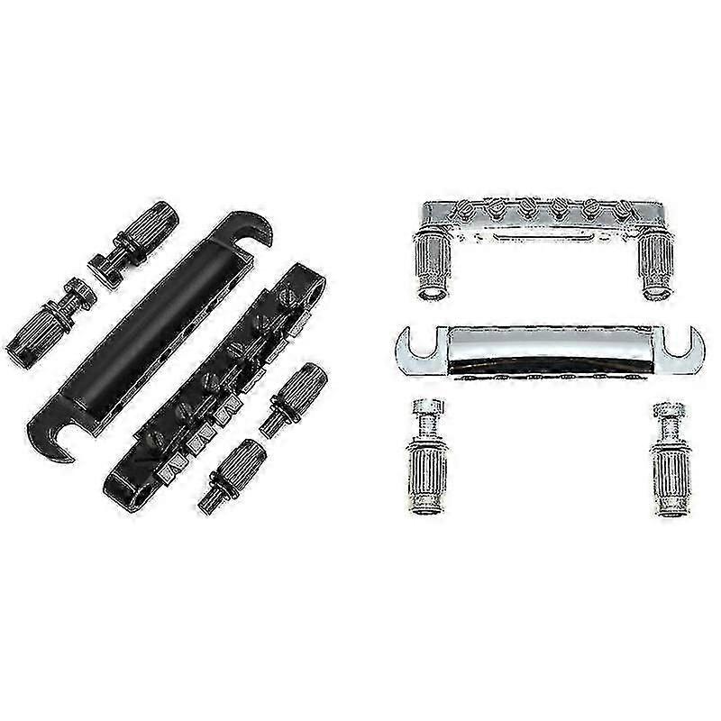 Tune-o-matic Brid And Piece With Studs Set For Abr-1 Brid Stys Αντικατάσταση ηλεκτρικής κιθάρας