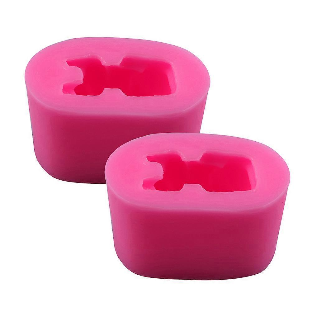 Pink Rabbit Shaped Silicone Molds for Baking Use Suitable for Chocolate Candy Cake Ice 2PCS