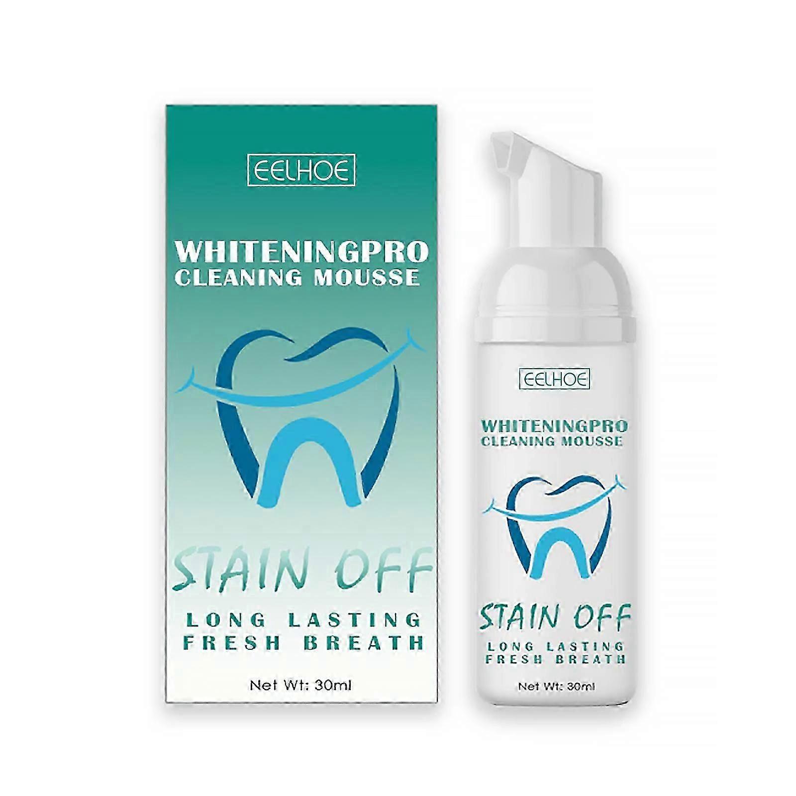 EELHOE Teeth Whitening Cleaning Mousse Teeth Stains Deep Cleans Fresh Breath Whitens Teeth Toothpaste
