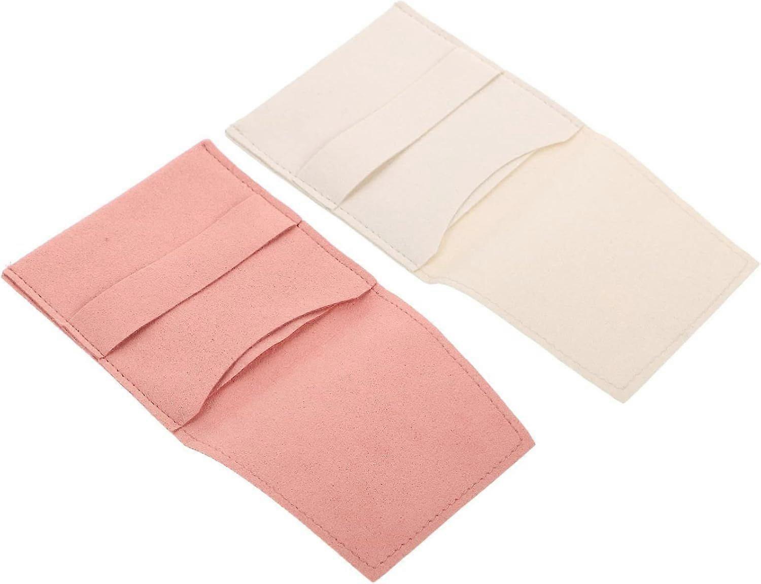 2pcs Jewelry Pouch Multi-functional Simple Jewelry Bag Storage Bag Double Layer