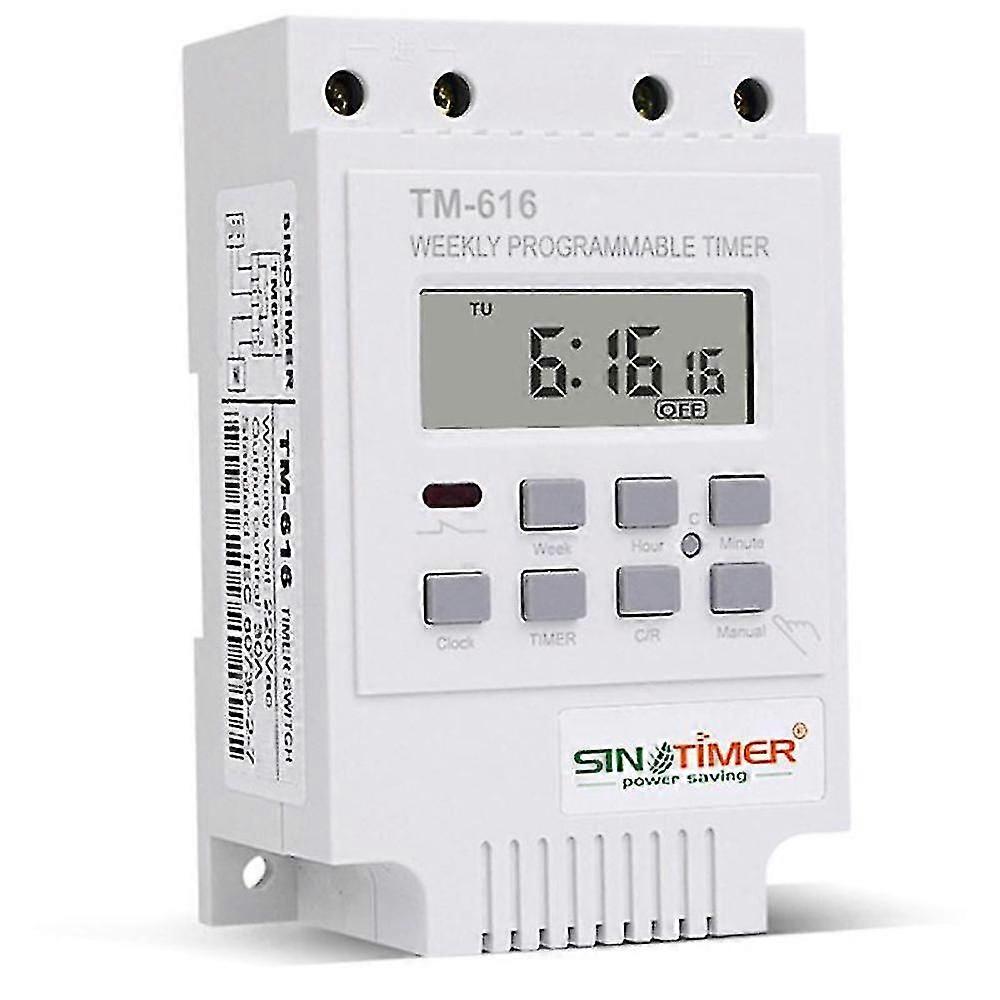 Sinotimer Tm616w-2 30a 220v Relay Timer Control Timer Din Rail Moun