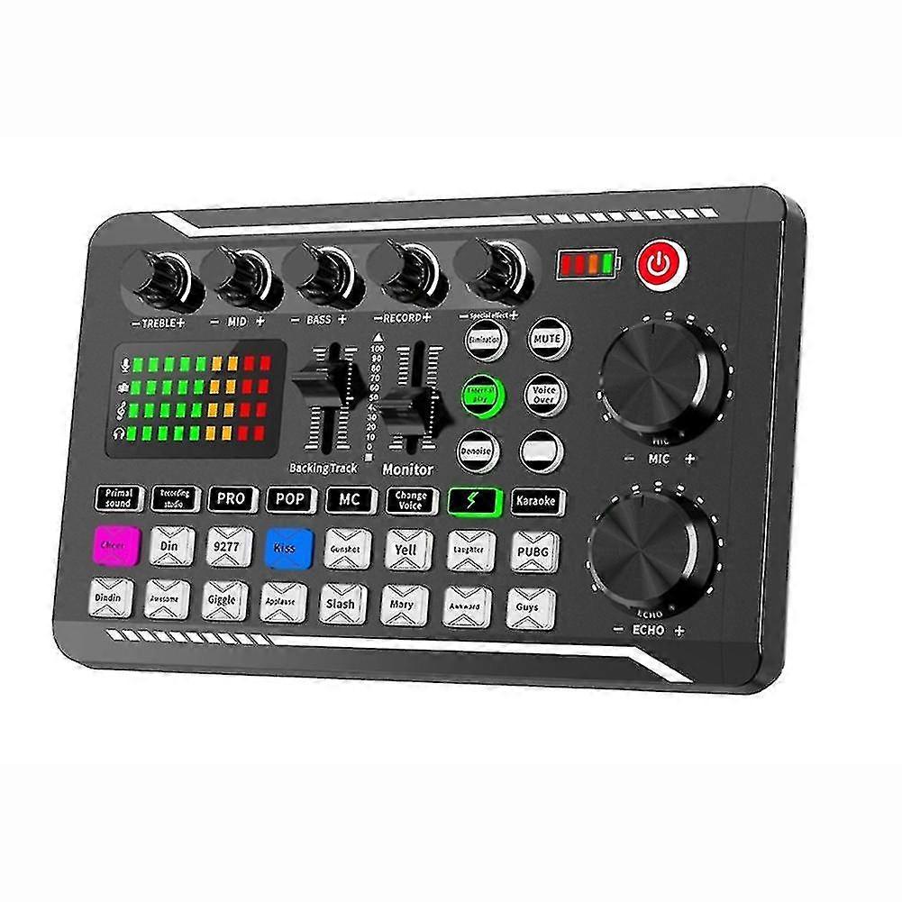 Sound card, F998, multifunctional, suitable for mobile phones and computers, with one-key mute and voice-changing functions