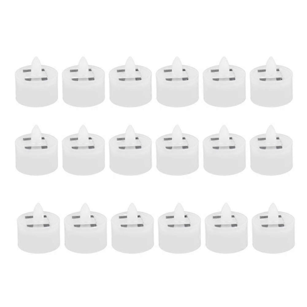 18 Outdoor Solar-powered LED Waterproof Tea Lights with Automatic Induction and Warm Flashing Light
