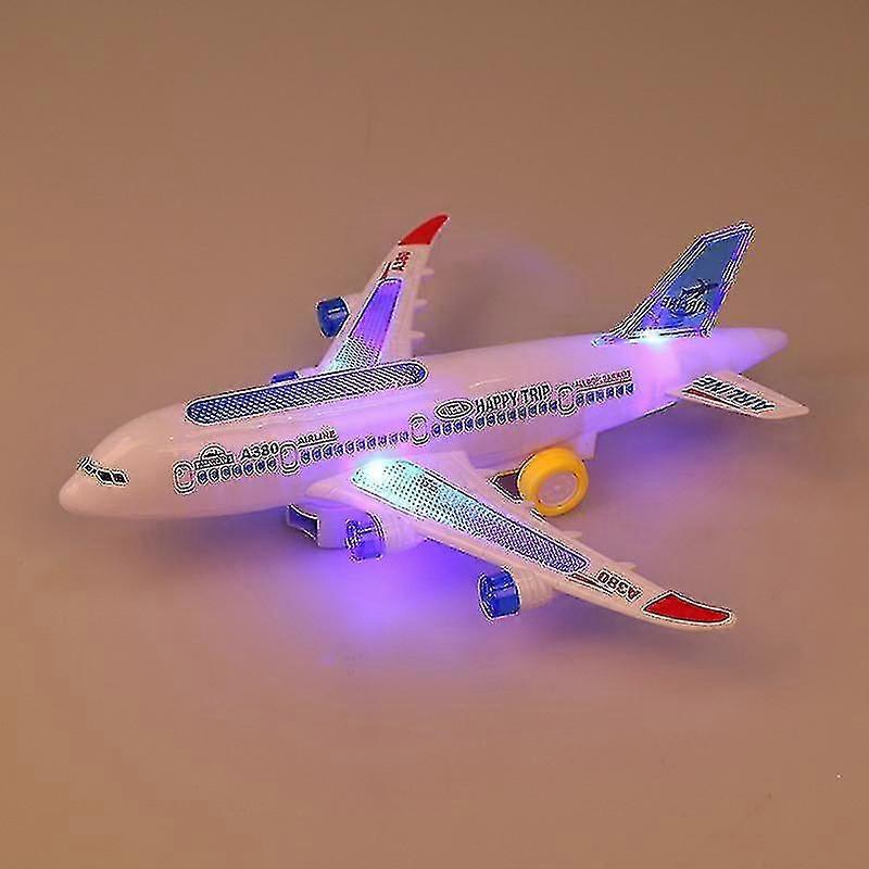 البلاستيك ايرباص A380 نموذج طائرة الكهربائية فلاش ضوء الصوت لعب الأطفال