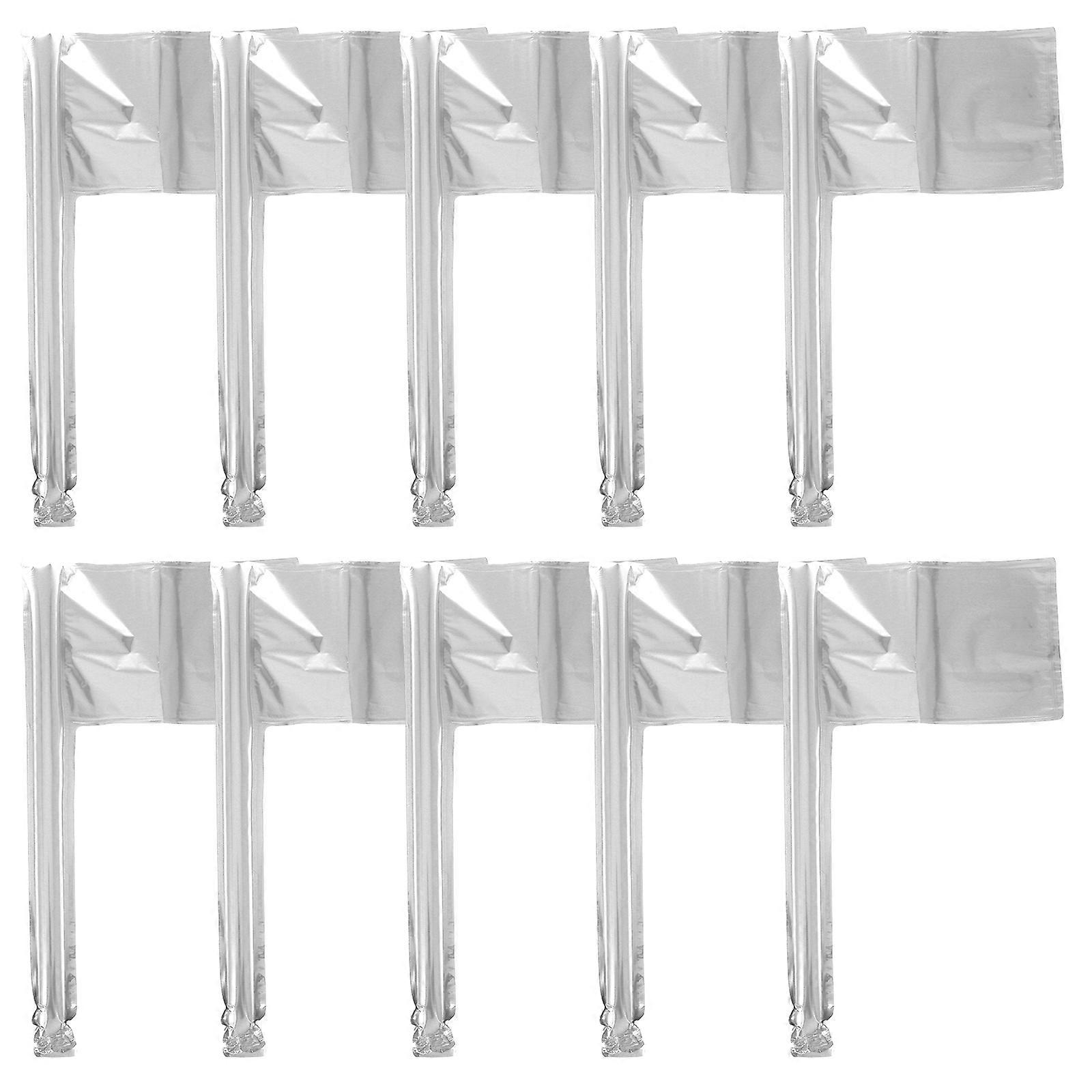 10pcs Aluminum Foil Flag Balloons For Theme Party Supplies For Birthday Party Decorations Baby Shower And Holiday Celebrations