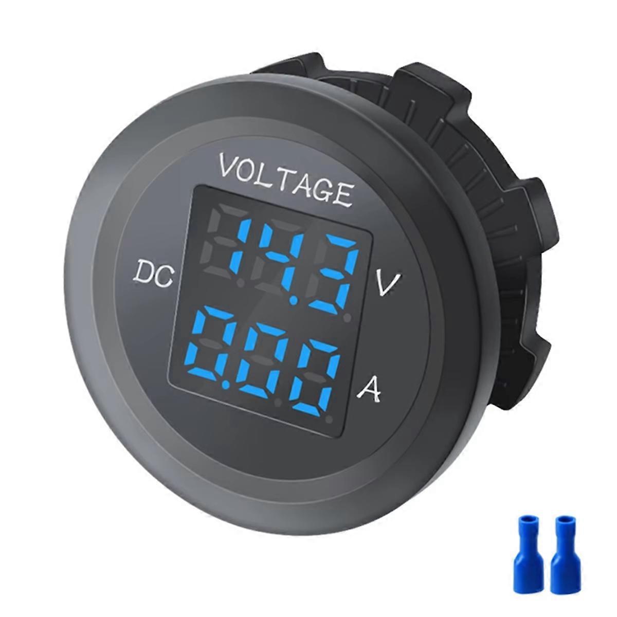 12-24V vattentät LED-panel voltmeter amperemeter testare A