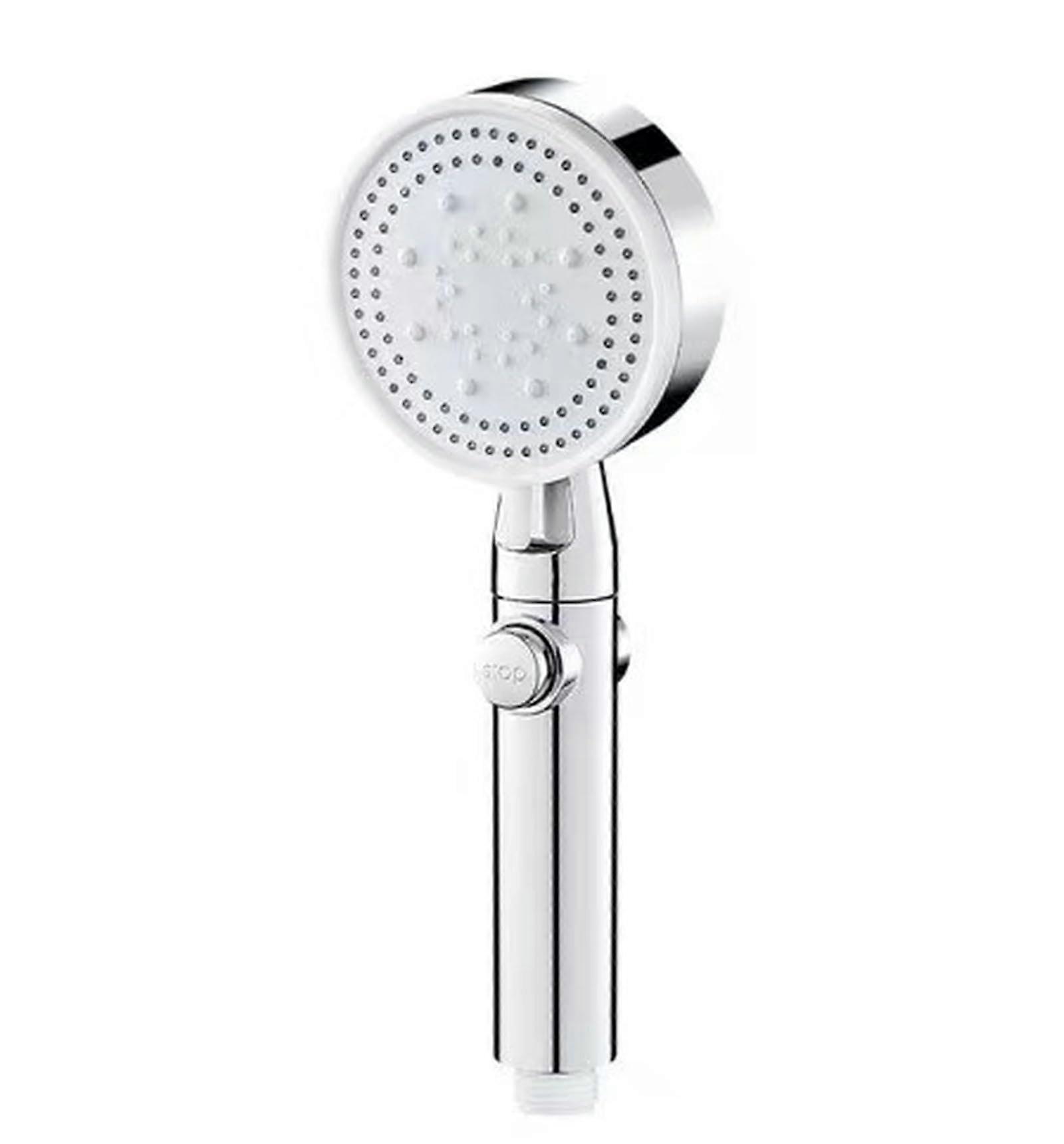 High Pressure Shower Head with Adjustable Spray Nozzle, Water Saving One-Key Stop, 5 Settings, Chrome Finish Bathroom Accessory