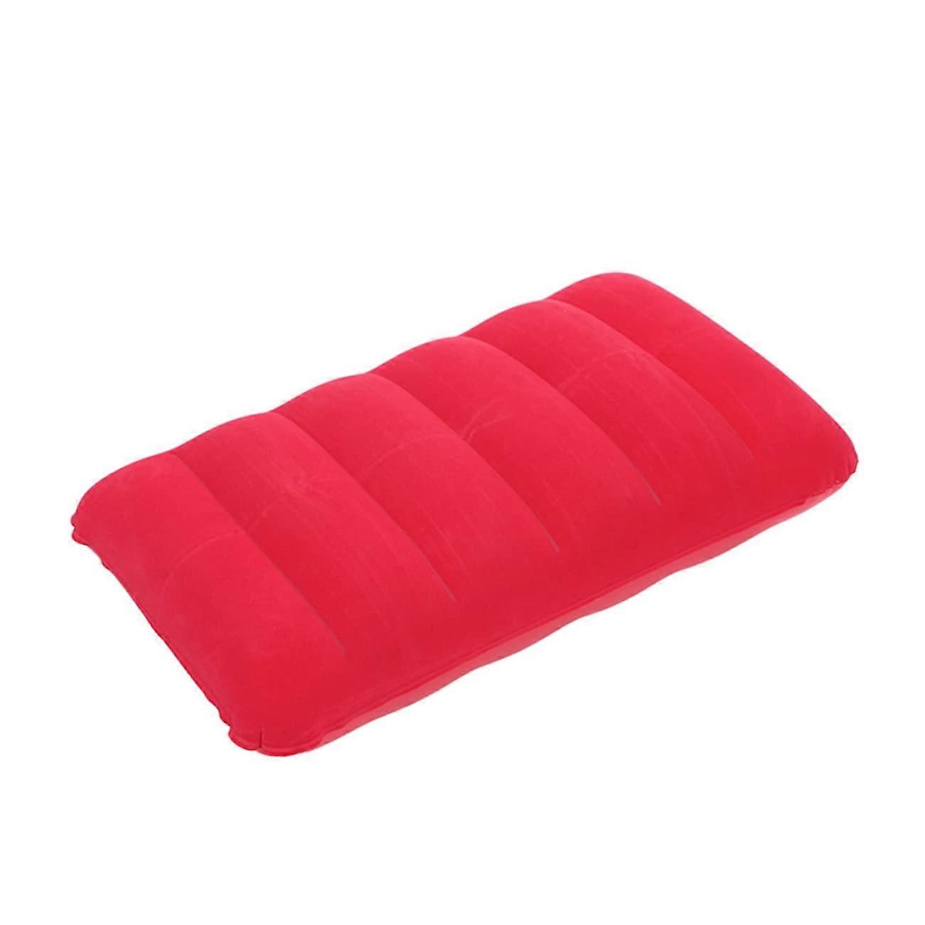 Travel Pillow 2 Pack, Inflatable Camping Pillow With PVC Flocking Surface, Portable Office Waist Cushion For Outdoor Use