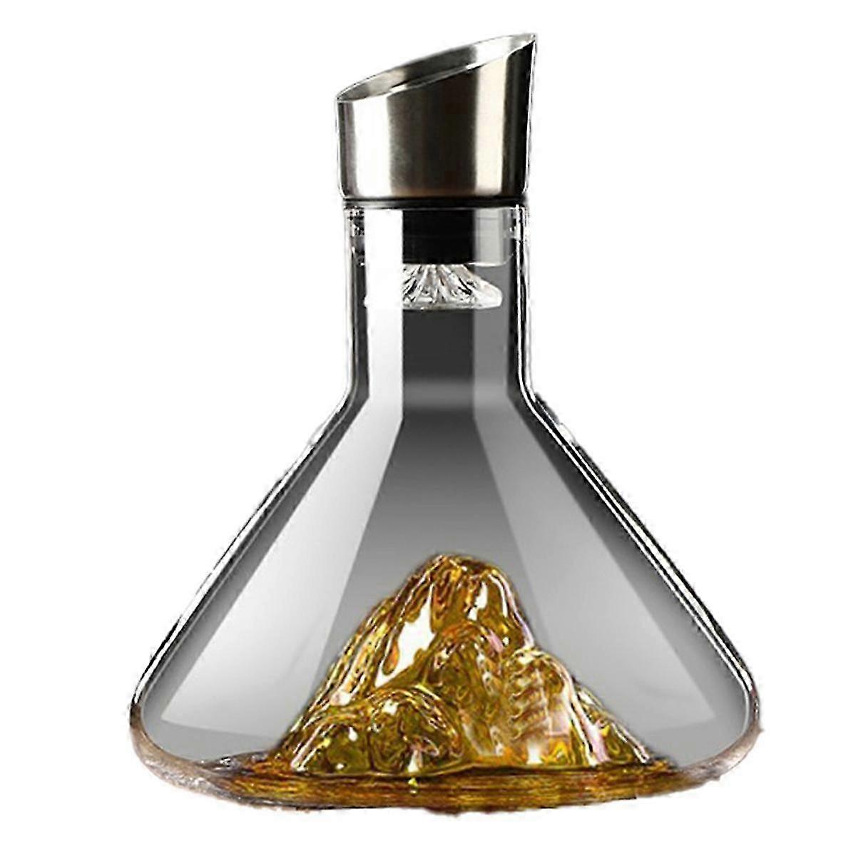 Wine Decanter with Aerator & Built-in Dispenser for Red Wine - Crystal Clear Carafe