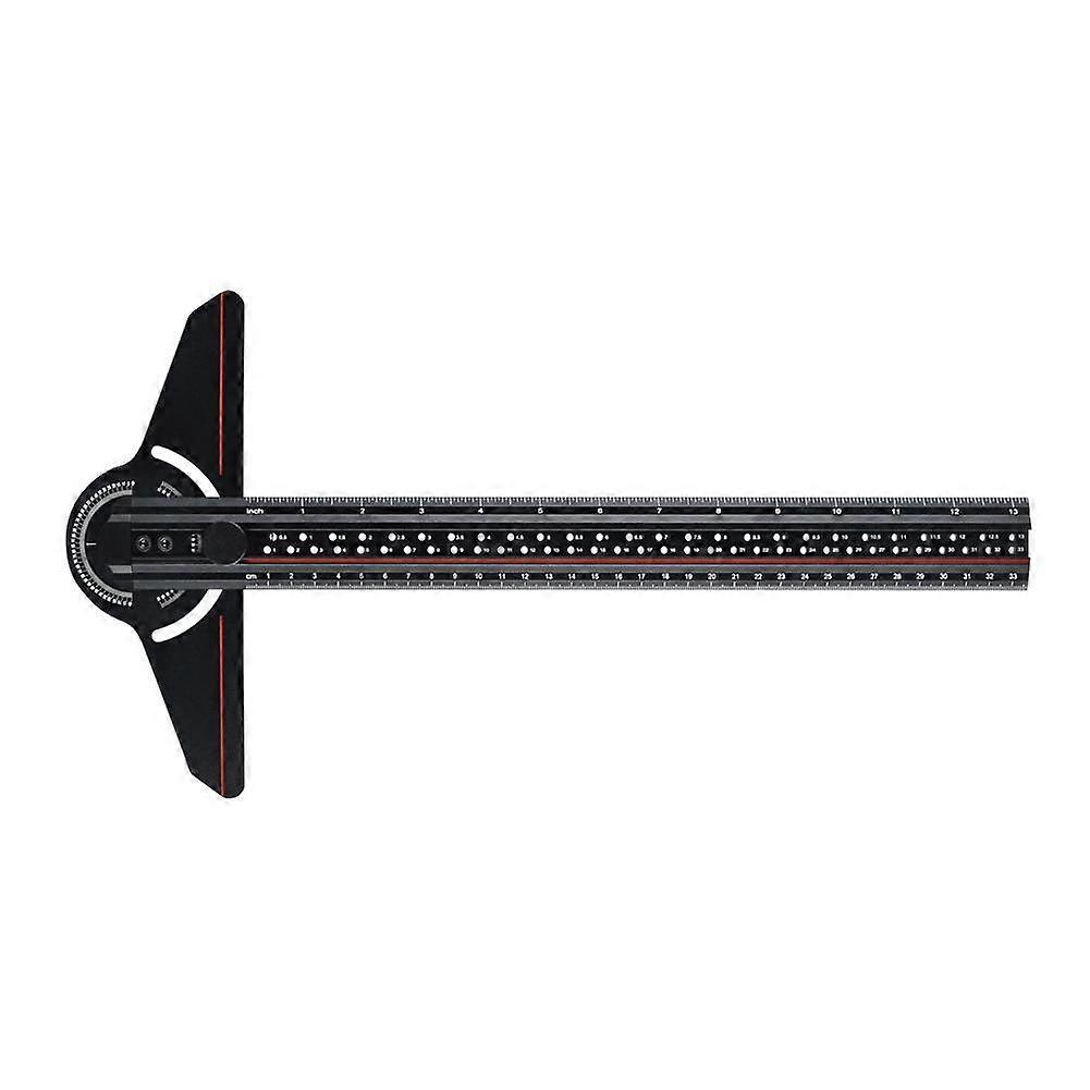 Angle Finder Protractor T-shaped Rotary Angle Ruler Hole Ruler Woodworking