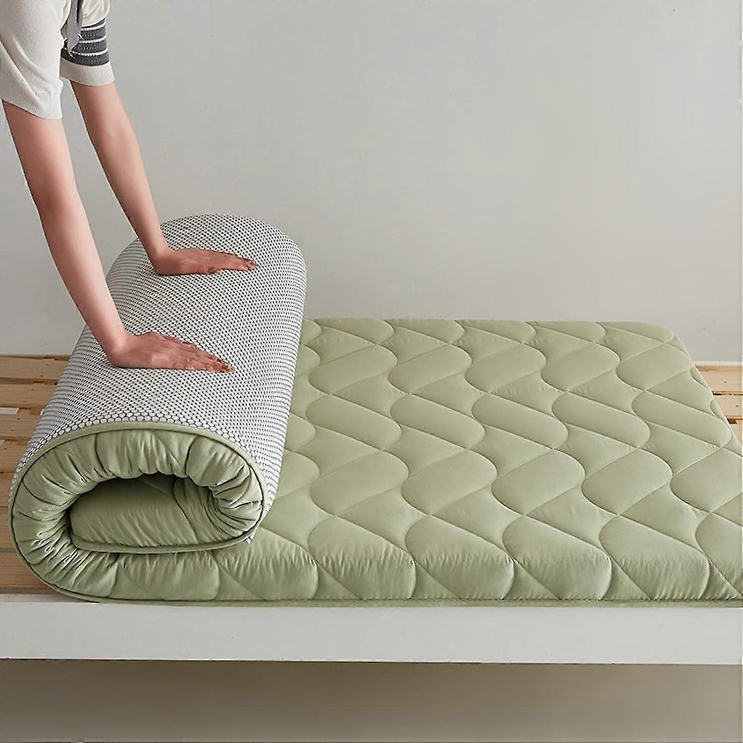 Japanese Floor Mattress Futon Mat Roll Up Camping Mattress Foldable Dormitory Mattress 180x200cm California King Color A