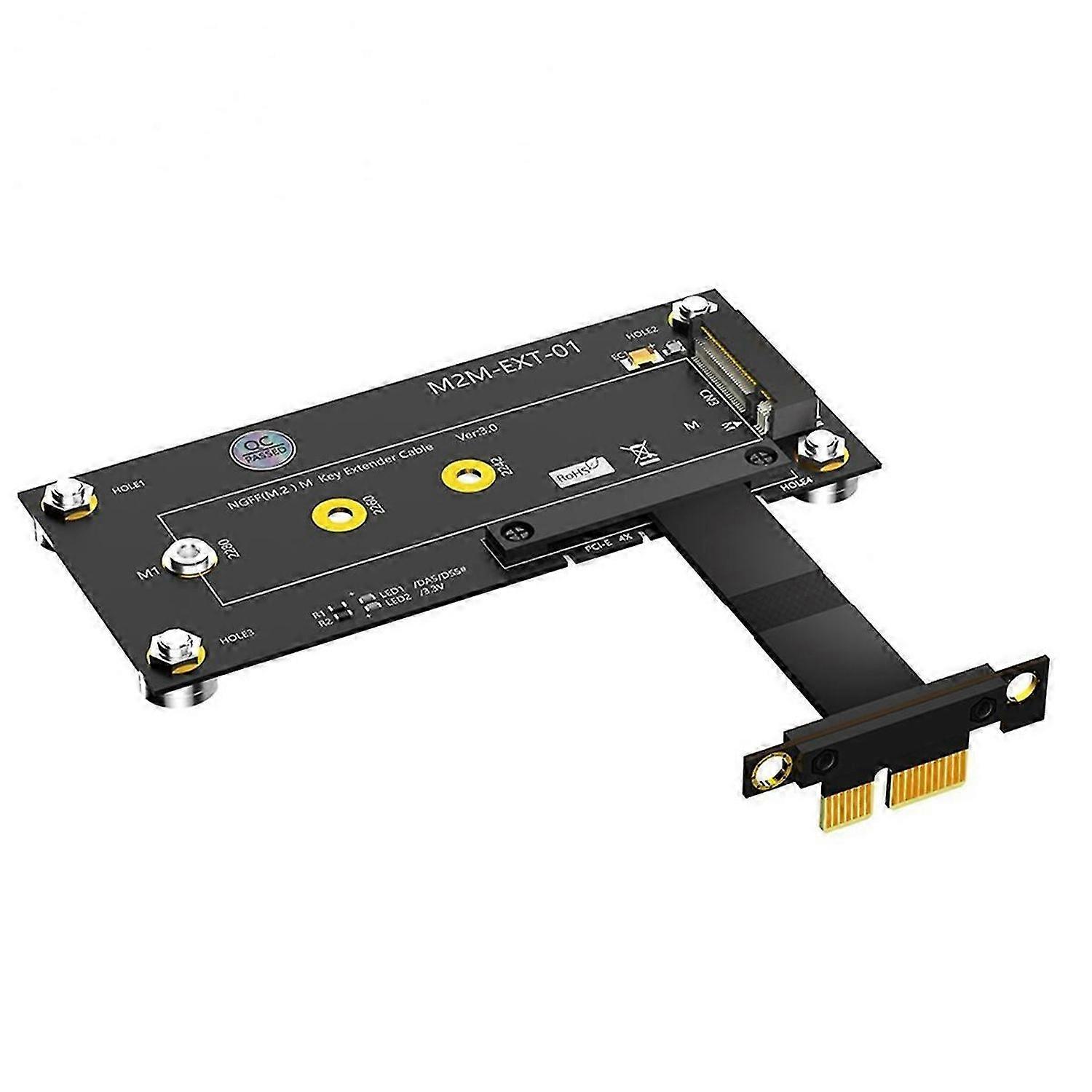 For M.2 NGFF NVME M-Key SSD to PCI-E 1X Extension Cable for PC