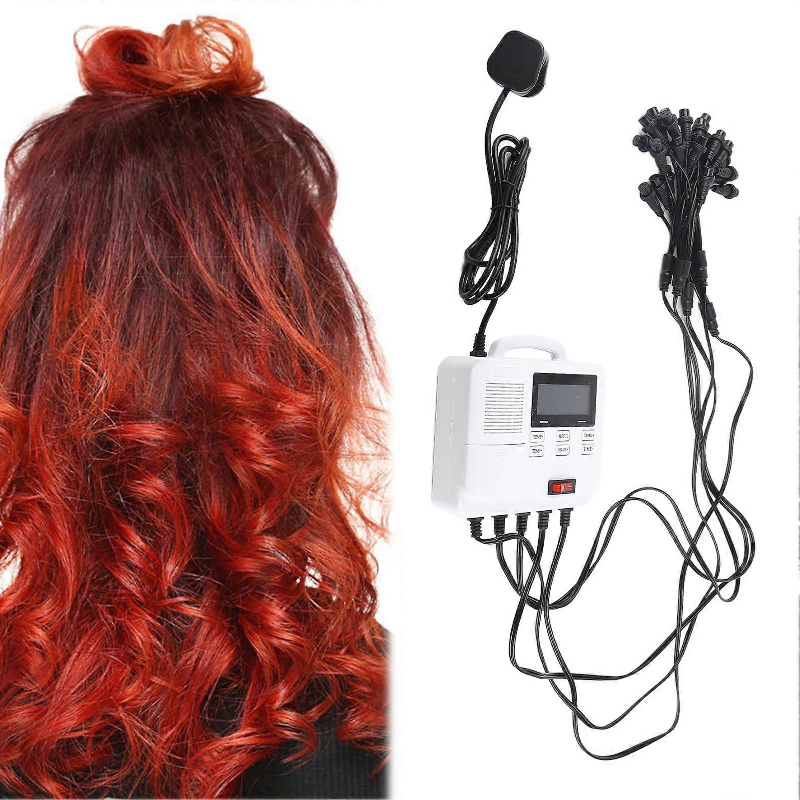 Portable Digital PTC Heating Hair Perm Machine with 10 Rollers, LCD