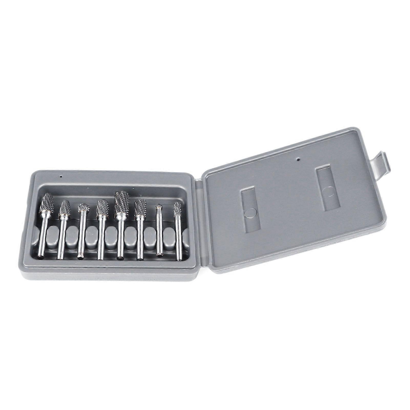 8PCS Set Stone Carving Set Tungsten Steel Rotary Polishing Rotary Tool Bit for Woodworking