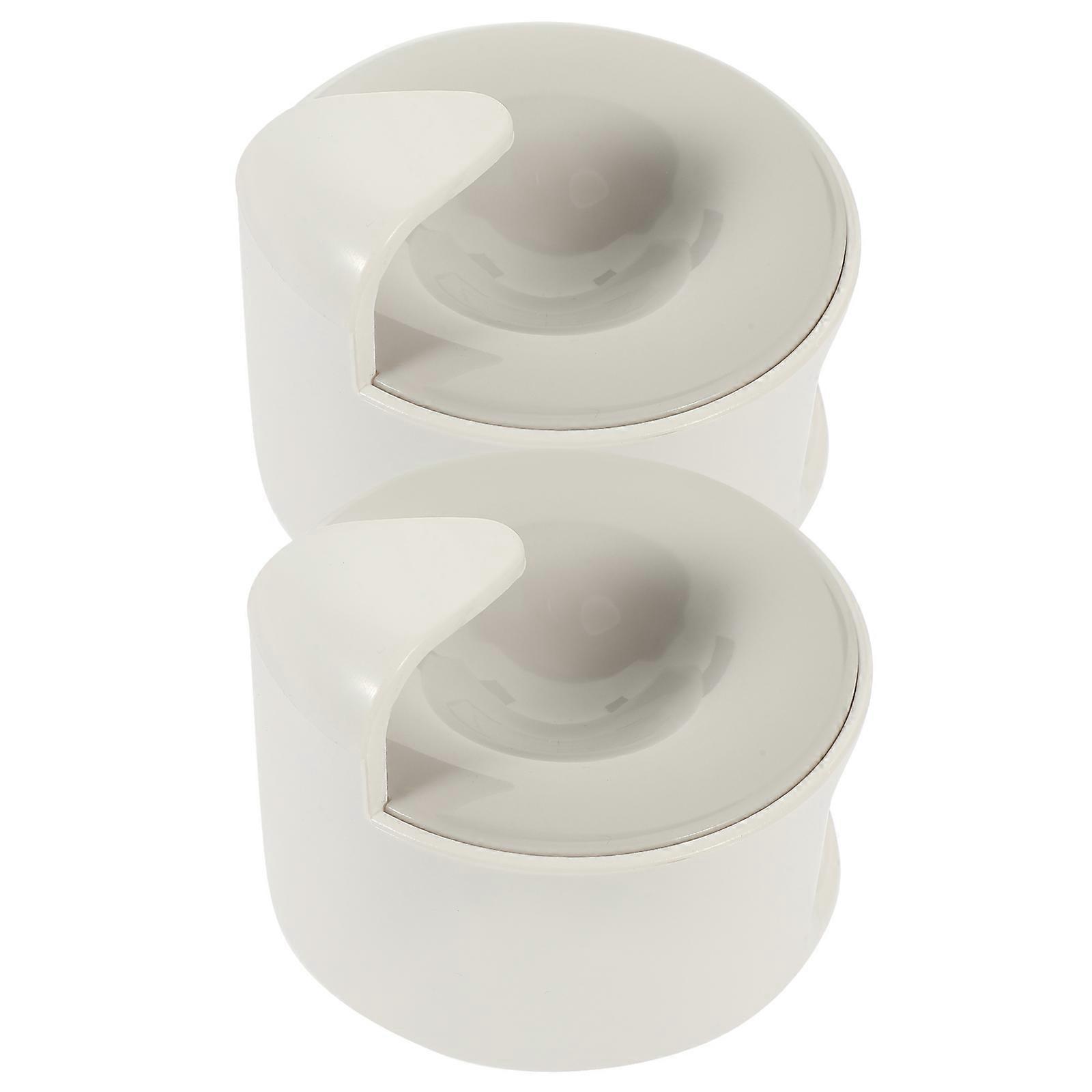 2Pcs Heavy Duty Wall Sticky Hooks For Bathroom Living Room Kitchen Organizing White ABS Material Compact Design