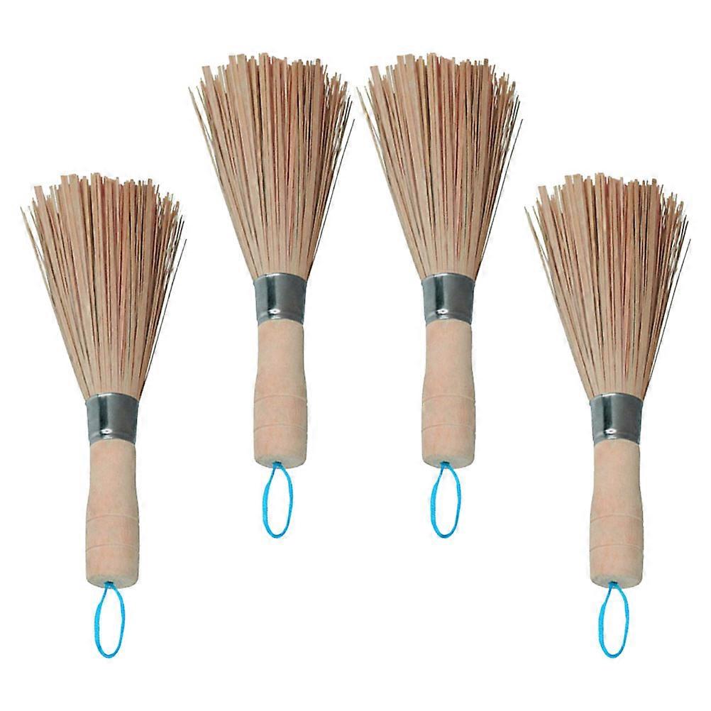 Pan Cleaning Brush Bamboo for Kitchen Use 8Pcs Assorted Color