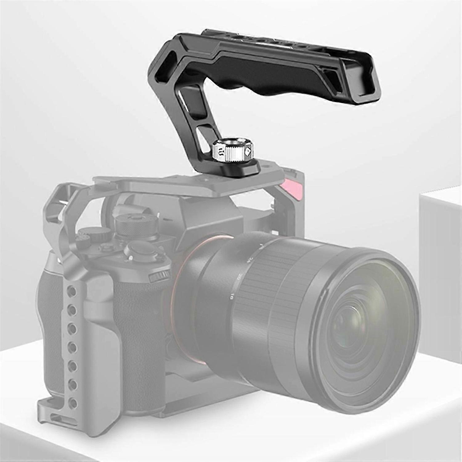 Camera Top Handle Rail Comfort Silicone Grip with Quick Release Clamp Handgrip for Dslr Camera Cage