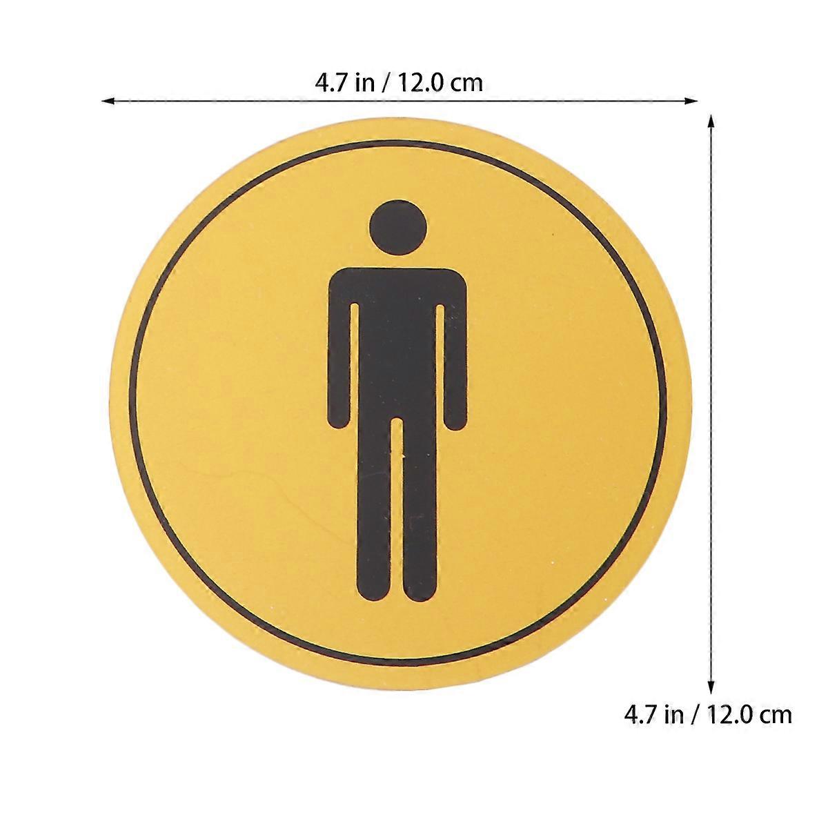 Toilet Sign Acrylic Board for Washroom 2Pcs Women and Men Restroom Signs
