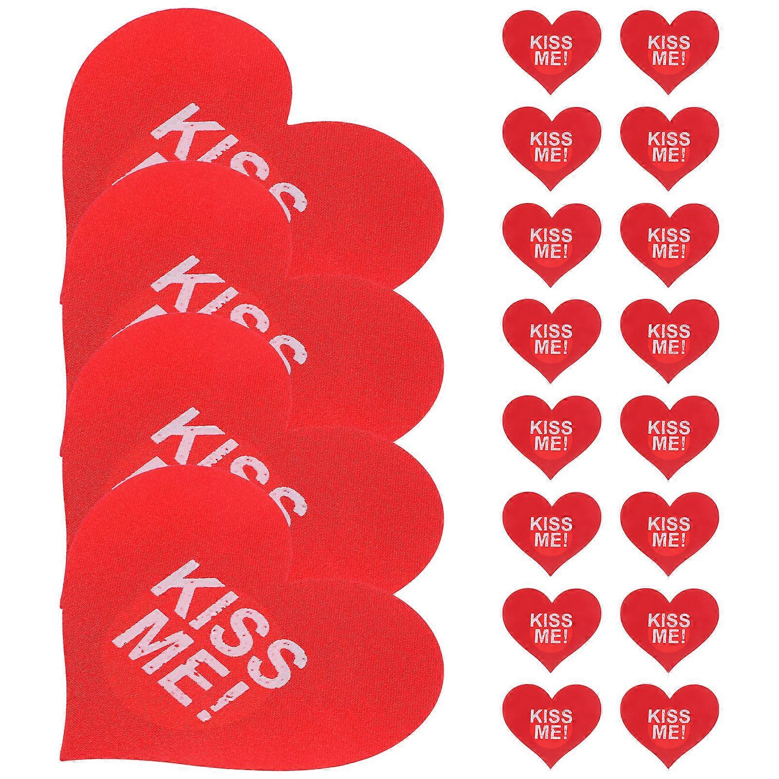 Chest Paste Heart Shape Disposable Breathable Stickers 10Pairs Women