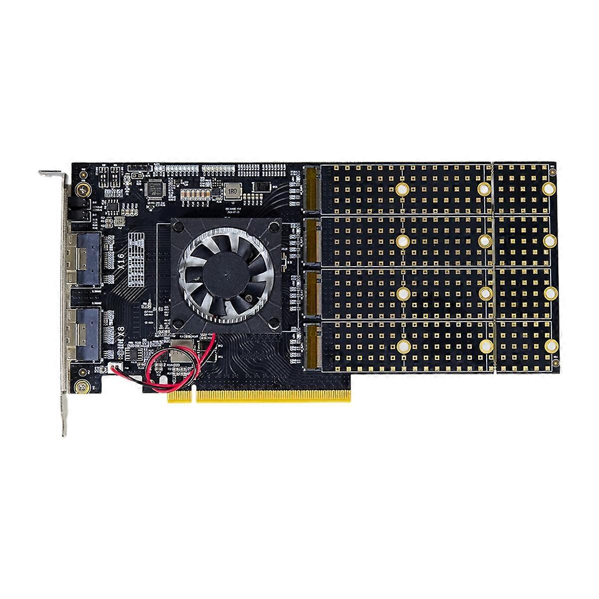 PCle 3.0 to M.2 NVME 4 Disk Expansion Card, PLX8749 Motherboard Free Split, for Graphics Card NVME U
