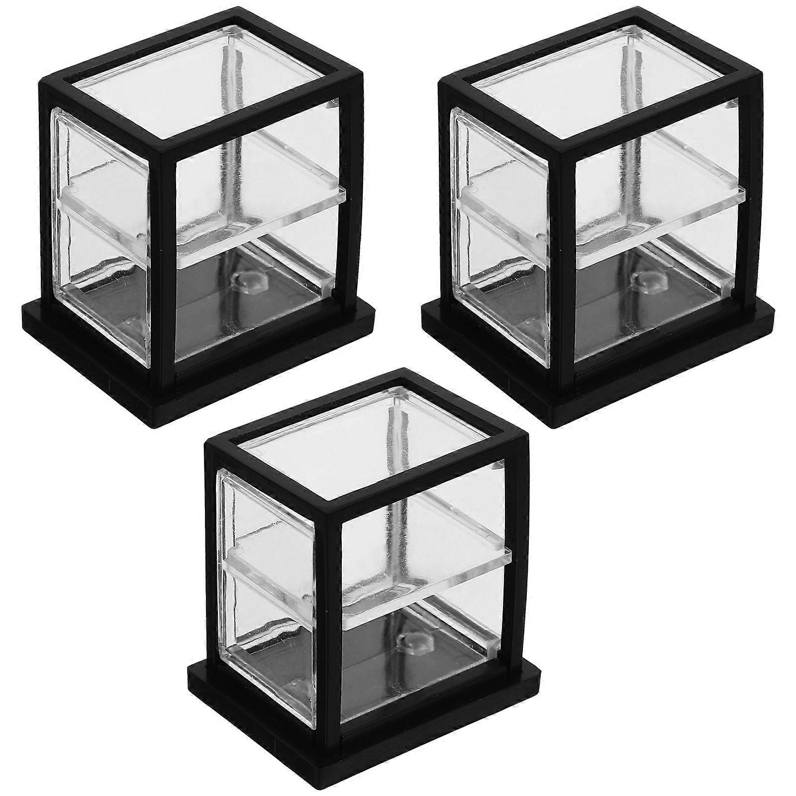Rectangular ABS Miniature Bakery Display Cabinet Perfect For Doll House Decoration And Collectors 12 Pcs
